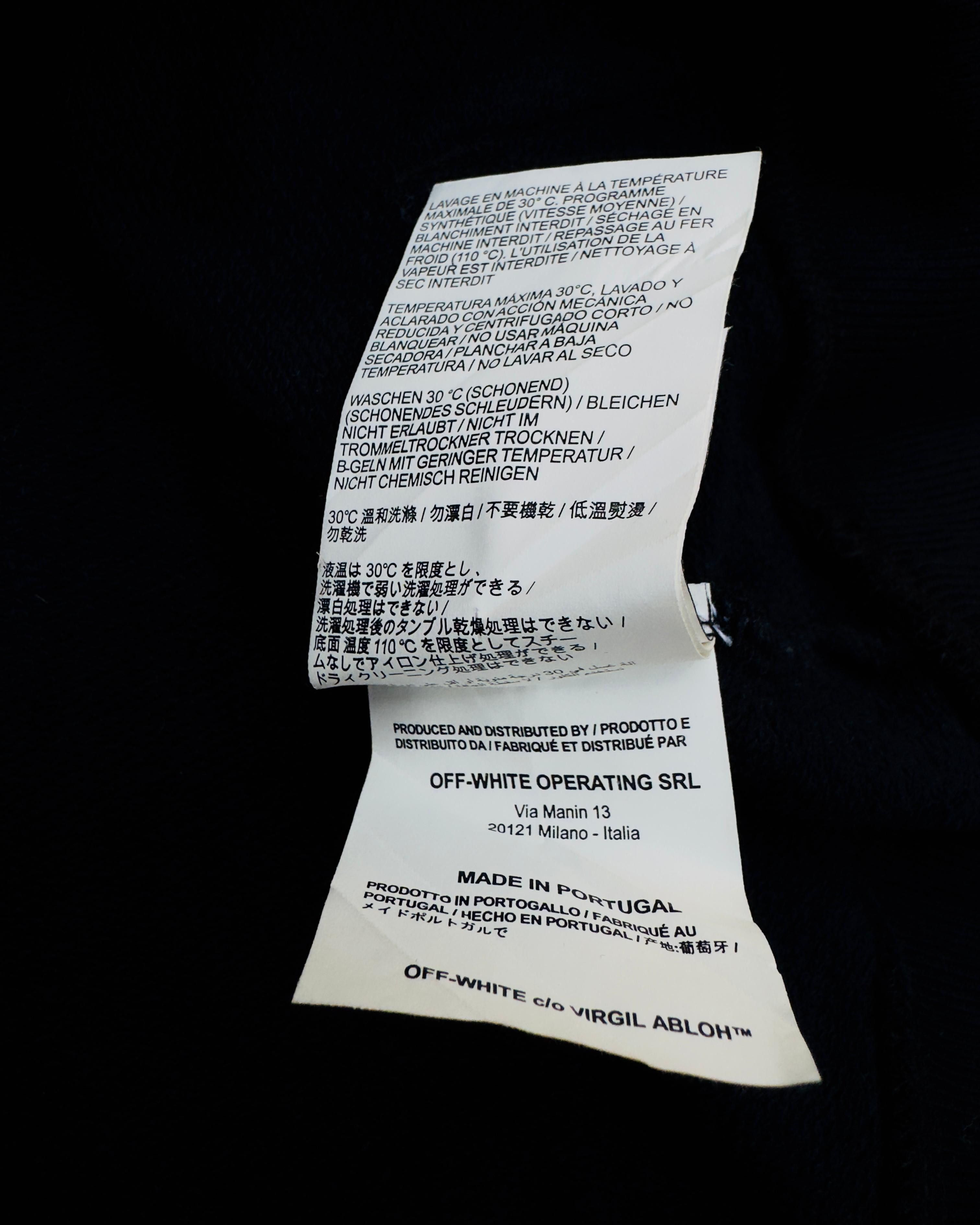Off-White OFF-WHITE DIAGONAL SPLIT LOGO HOODIE SS19 Size US L / EU 52-54 / 3 - 13 Thumbnail