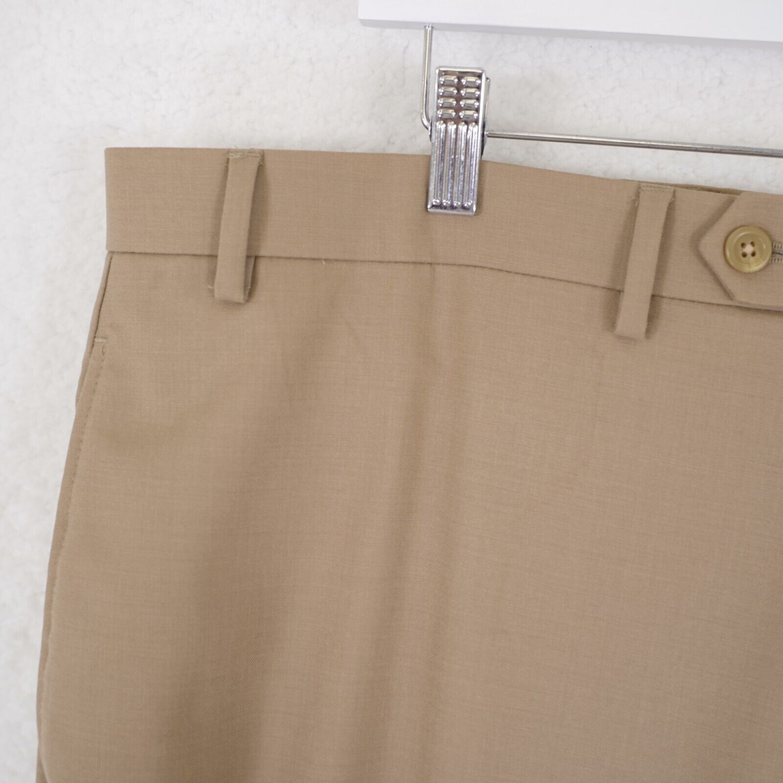 Lauren Ralph Lauren Lauren Ralph Lauren Wool Tan Flat Front Dress Pants 42/32 Hi Size 42R - 2 Thumbnail