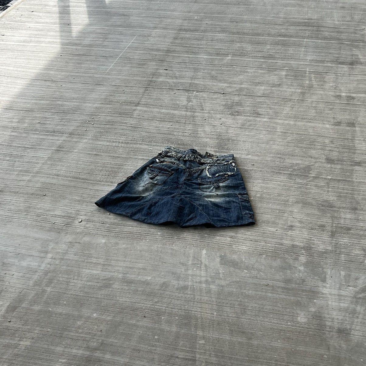 Raw State Raw Live Style Vintage Denim Skirt Size M / US 6-8 / IT 42-44 - 9 Thumbnail