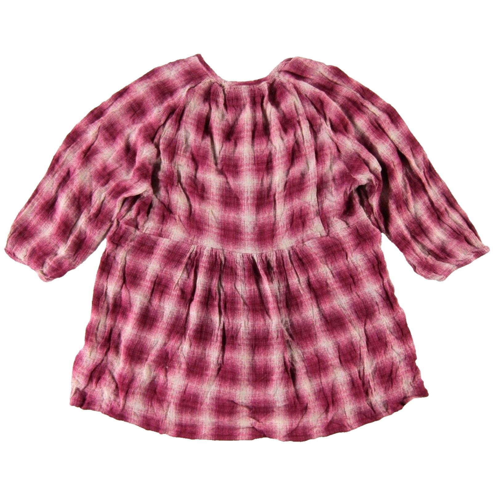 Vintage Maeve Anthropologie Pink Blouse 3/4 Sleeve Tunic Peasant Button Rayon Small Size S / US 4 / IT 40 - 2 Thumbnail