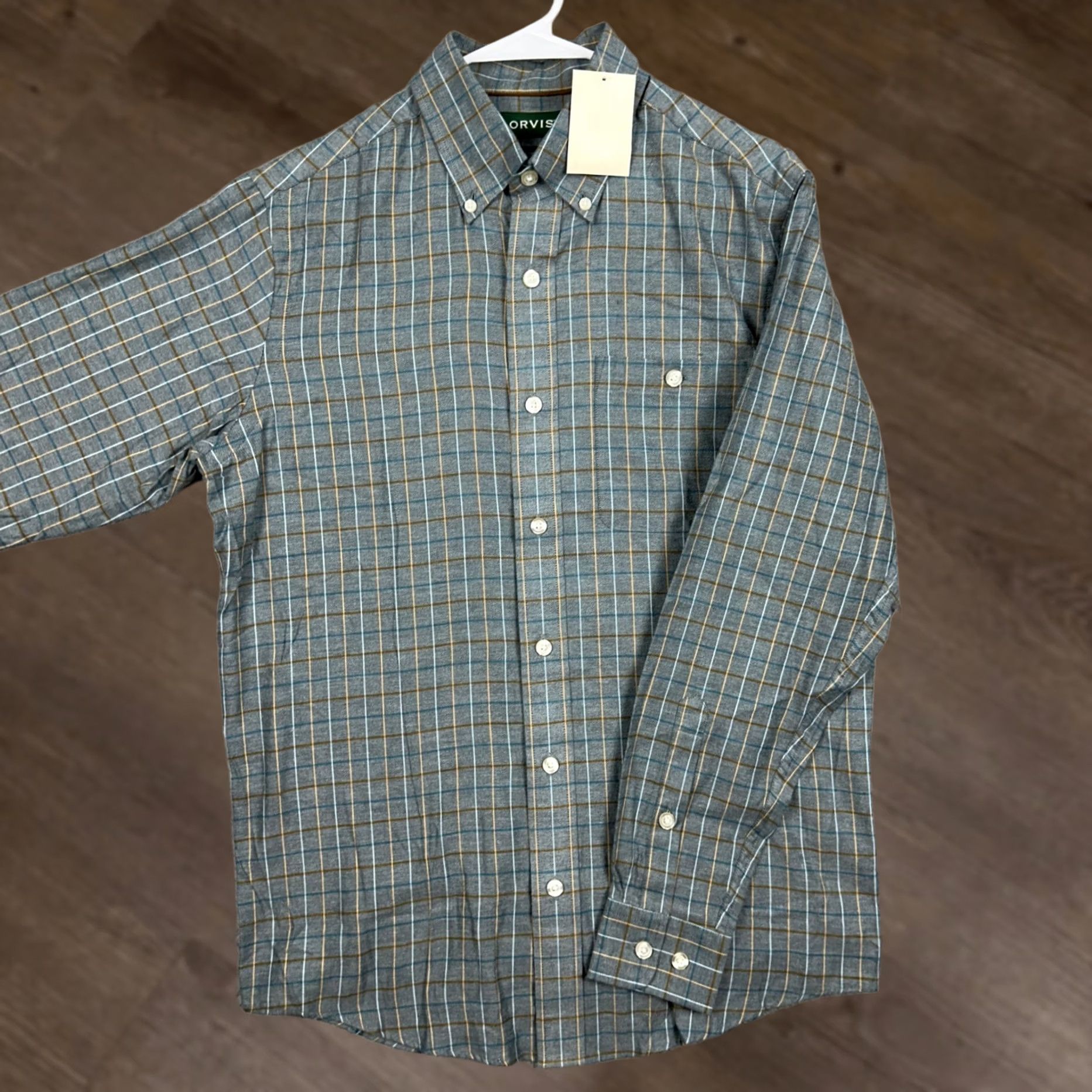 Orvis Orvis Shirt Mens Small Gray Blue Plaid Button Down Pocket Classic Fit Long Sleeve Casual Workwear Size US S / EU 44-46 / 1 - 1 Thumbnail