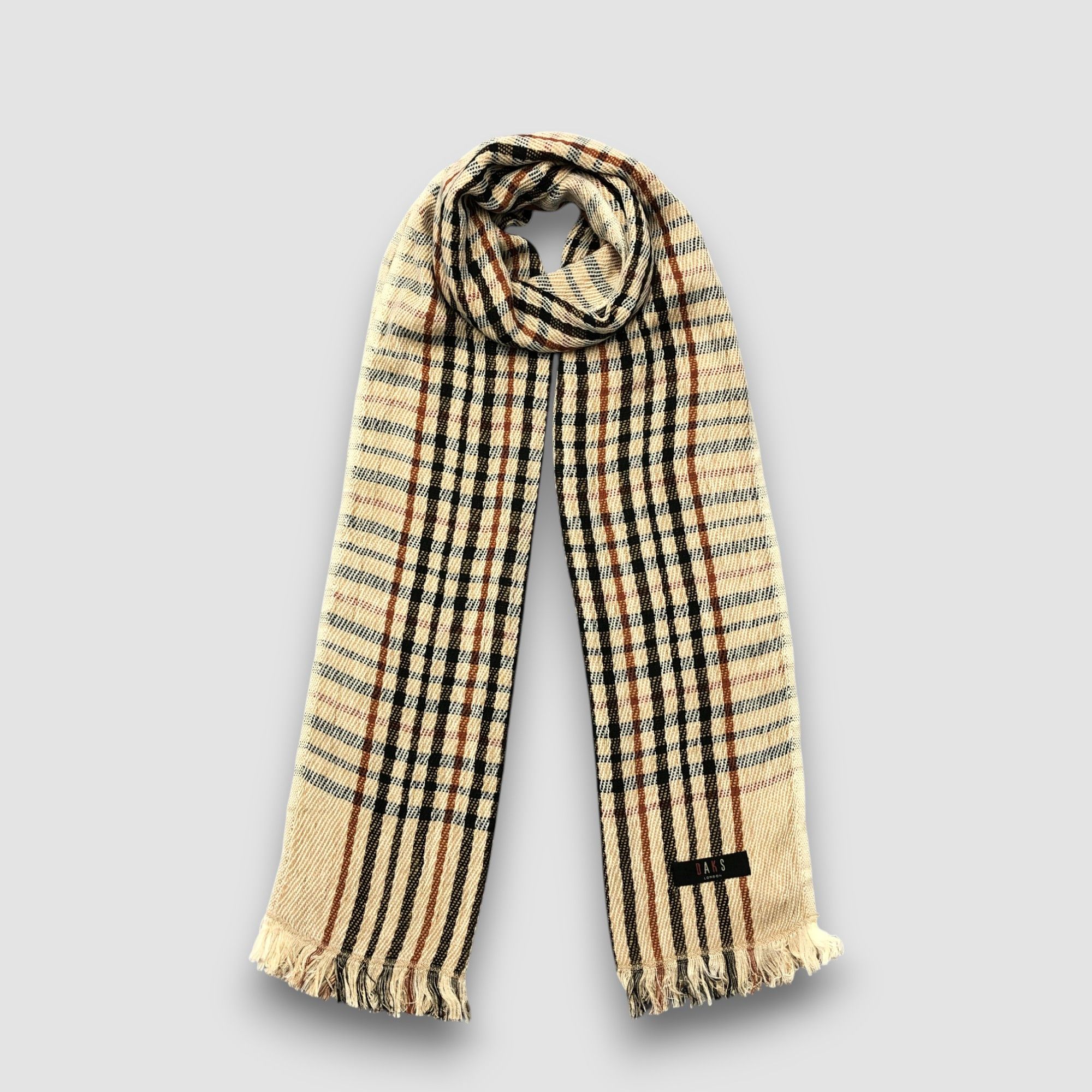 DAKS Vintage DAKS London Scarf Plain Muffler Wool Winter Scarves Size ONE SIZE - 1 Thumbnail