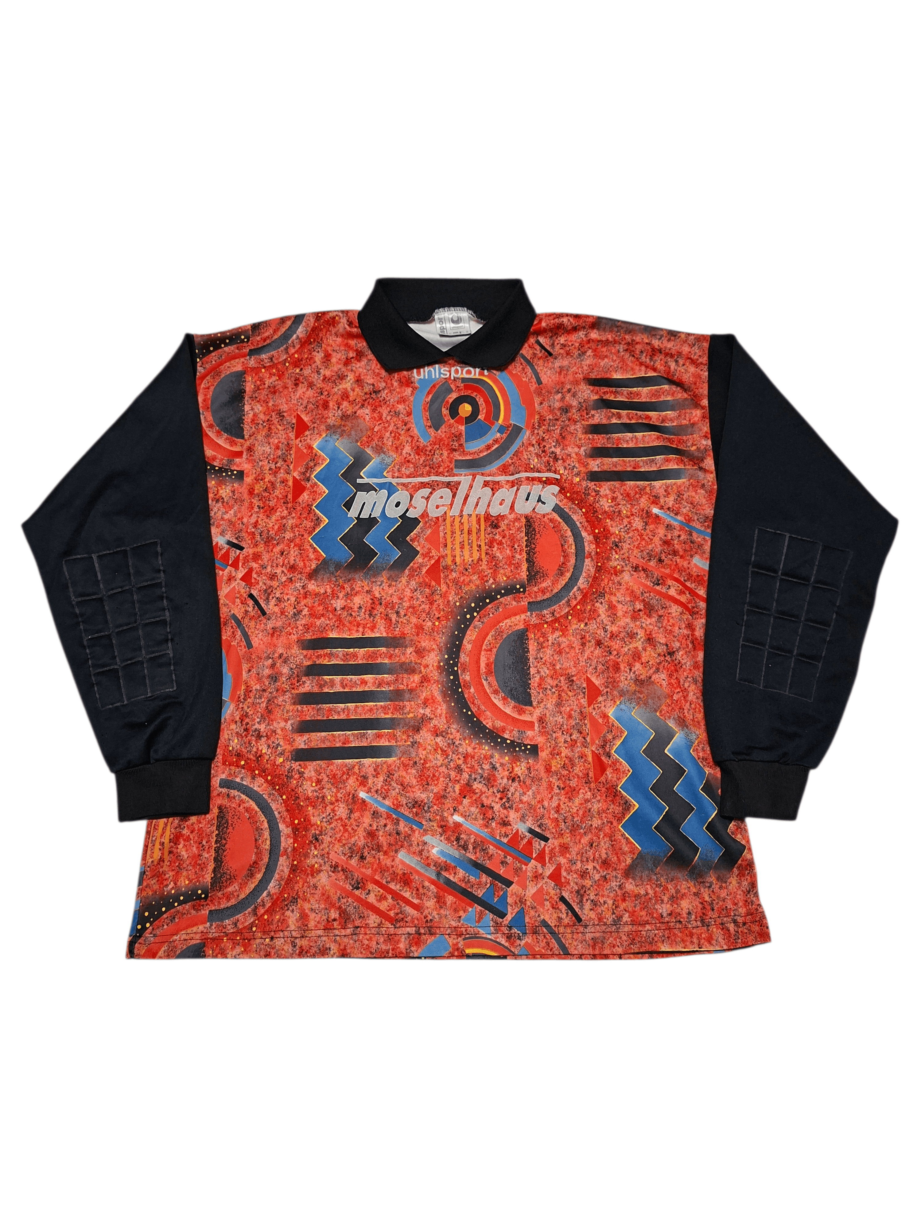 UHLSPORT VINTAGE 90S MULTICOLOR GOALKEEPER SOCCER JERSEY