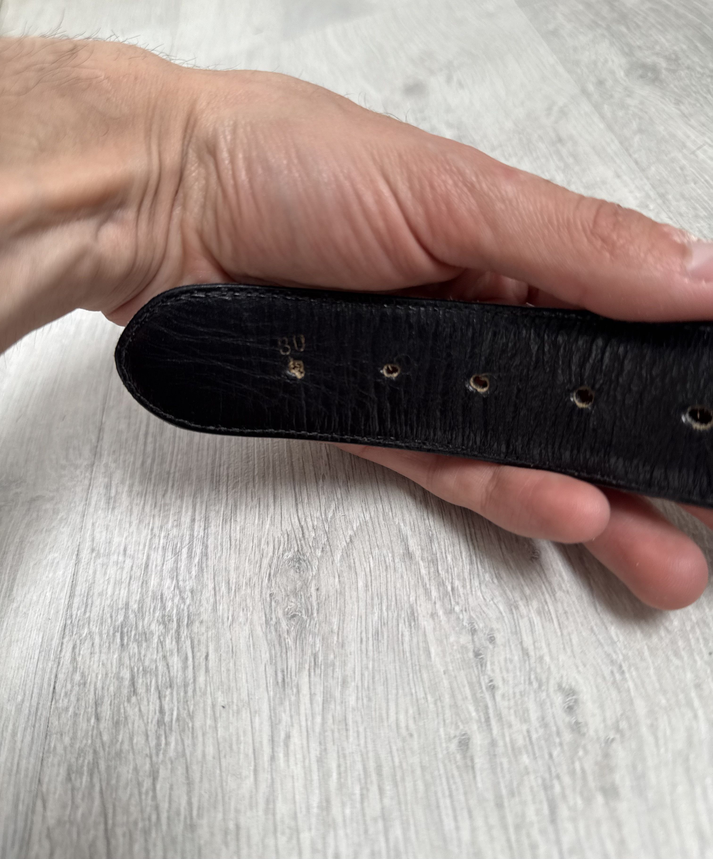 Gucci Vintage Gucci Interlocking GG Belt Black Leather Size ONE SIZE - 6 Thumbnail