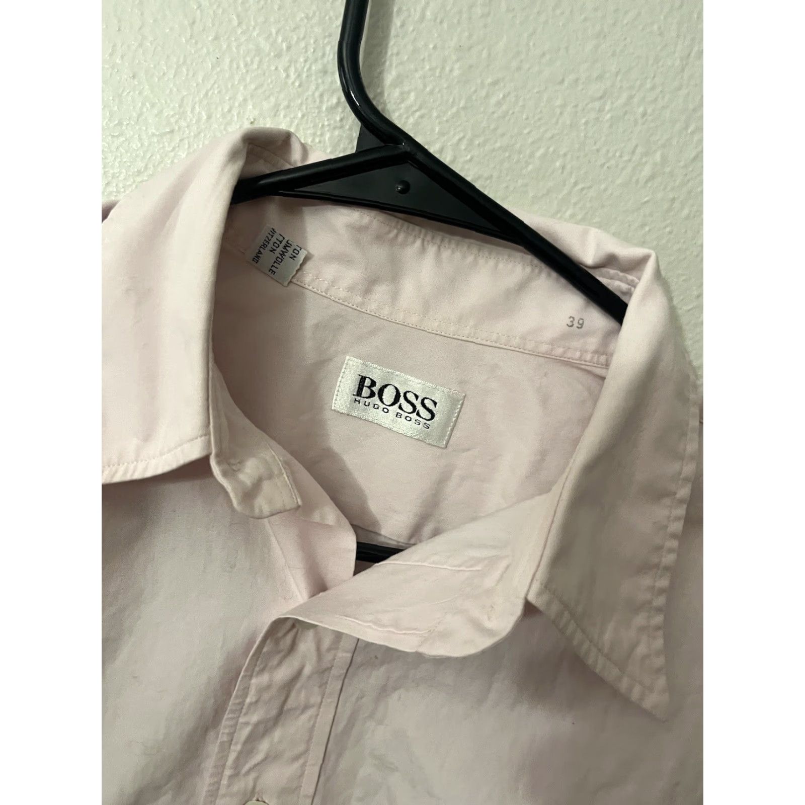 Hugo Boss VINTAGE HUGO BOSS Men Formal Shirt Size M Pink Solid Button-Up Collared Size US M / EU 48-50 / 2 - 3 Thumbnail