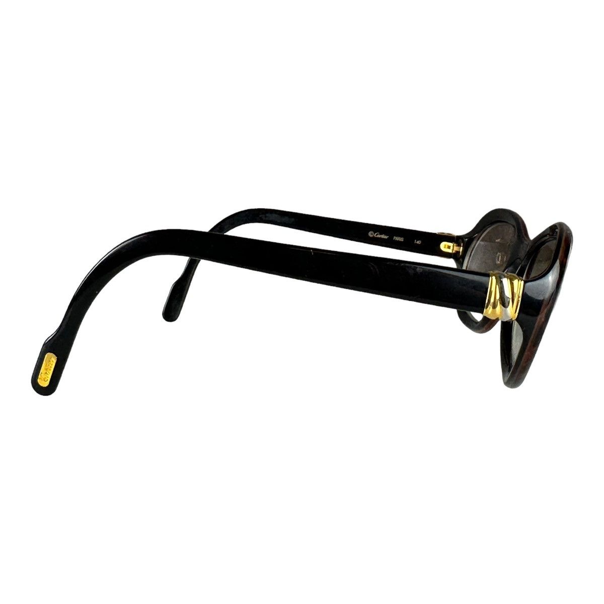 Cartier Cartier Trinity Tortoise Brown Gold Sunglasses Vintage Box Size ONE SIZE - 6 Thumbnail