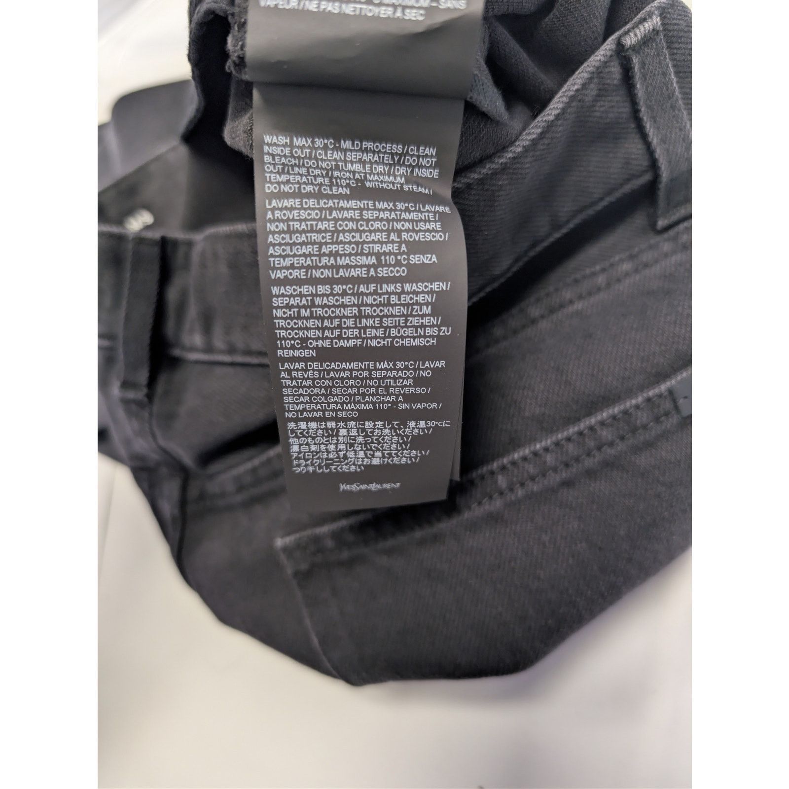 Saint Laurent Paris o1rshd1 Lame Orghini Baggy Ballon Denim Pants in Ewan Black Size US 32 / EU 48 - 18 Thumbnail