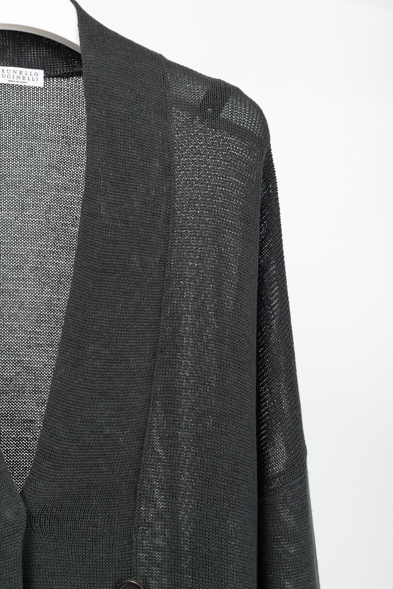 Brunello Cucinelli Brunello Cucinelli SS/16 Monili-Cuff Cotton-Knit Cardigan Size XXL / US 16-18 / IT 52-54 - 5 Thumbnail