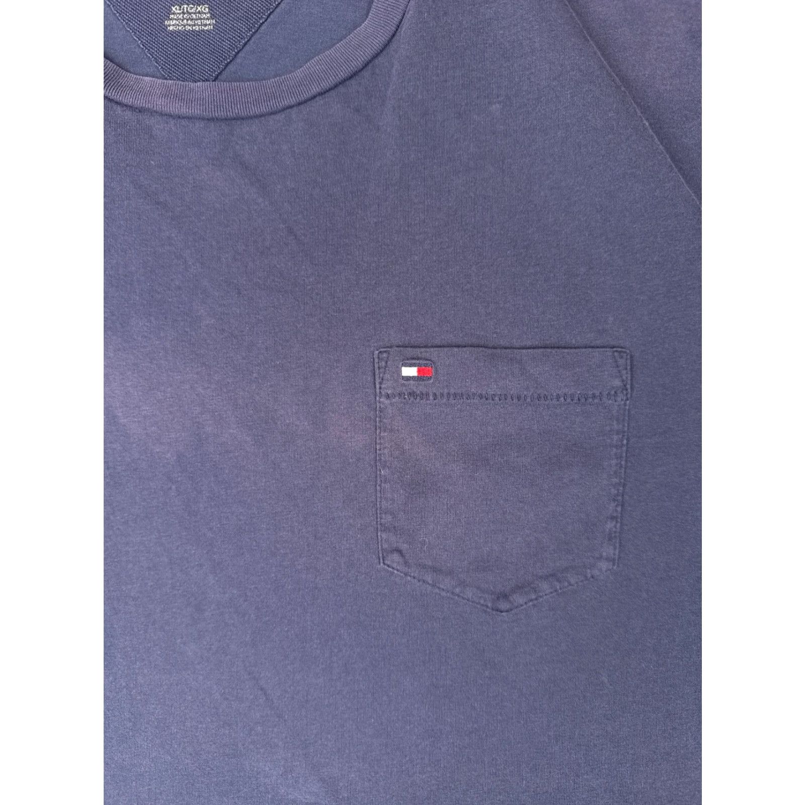 Tommy Hilfiger Tommy Hilfiger Shirt Adult XL Blue Cotton Short Sleeve Crew Neck Logo Mens Size US XL / EU 56 / 4 - 6 Thumbnail