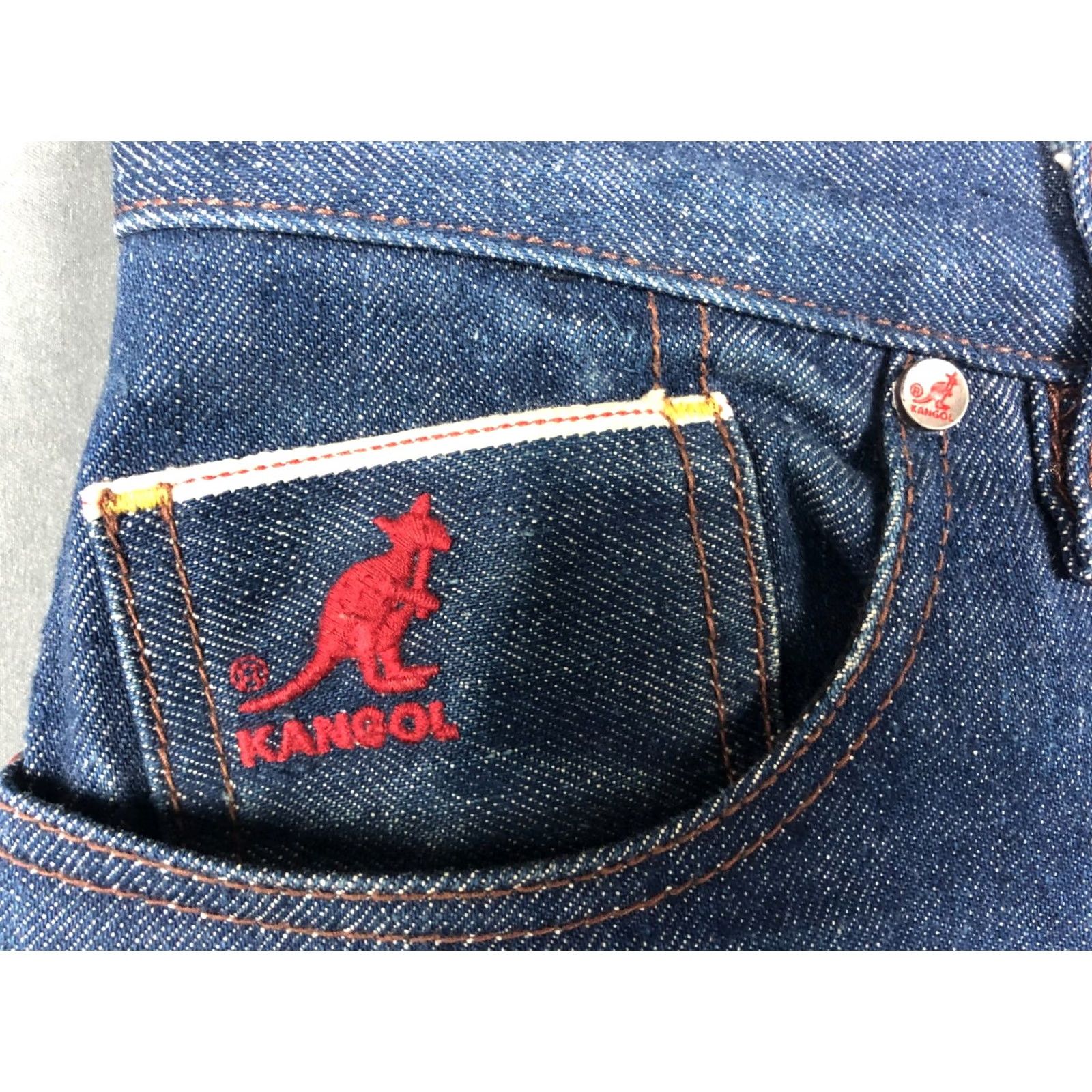 Kangol Kangol Jeans Mens One Size Blue Selvedge Cotton Men Slim Low Rise Fit Size US 35 - 6 Thumbnail