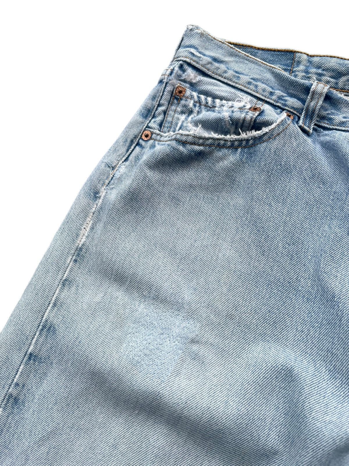 Levi's Vintage 1997 Levis 501 e Distresed Denim Size US 35 - 7 Thumbnail