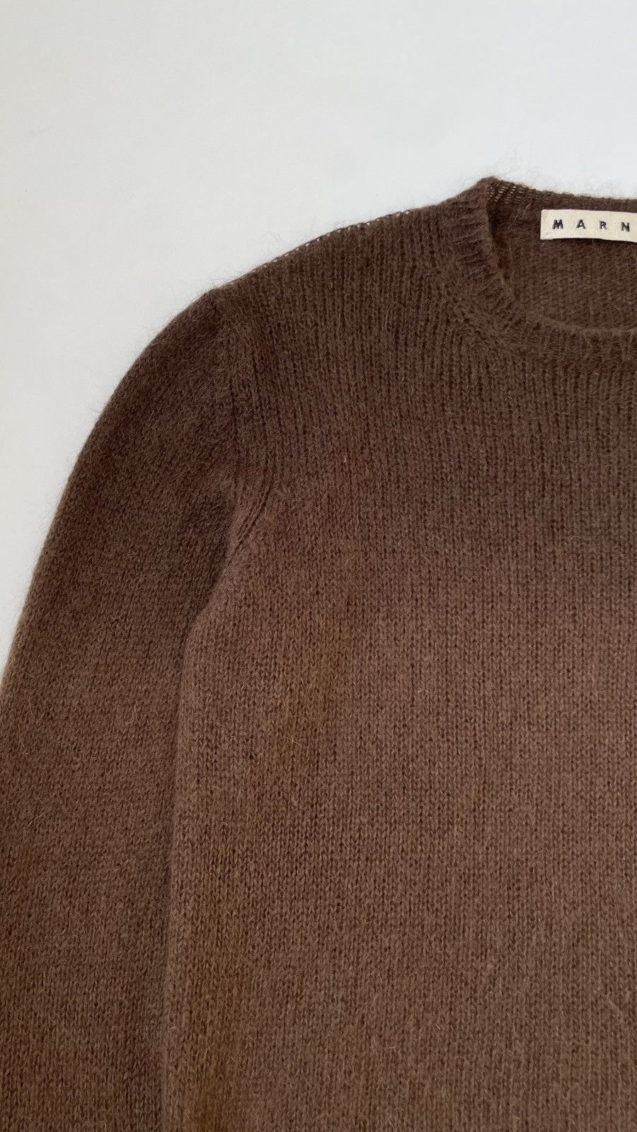 Marni Brown Mohair Sweater Size US XL / EU 56 / 4 - 4 Thumbnail