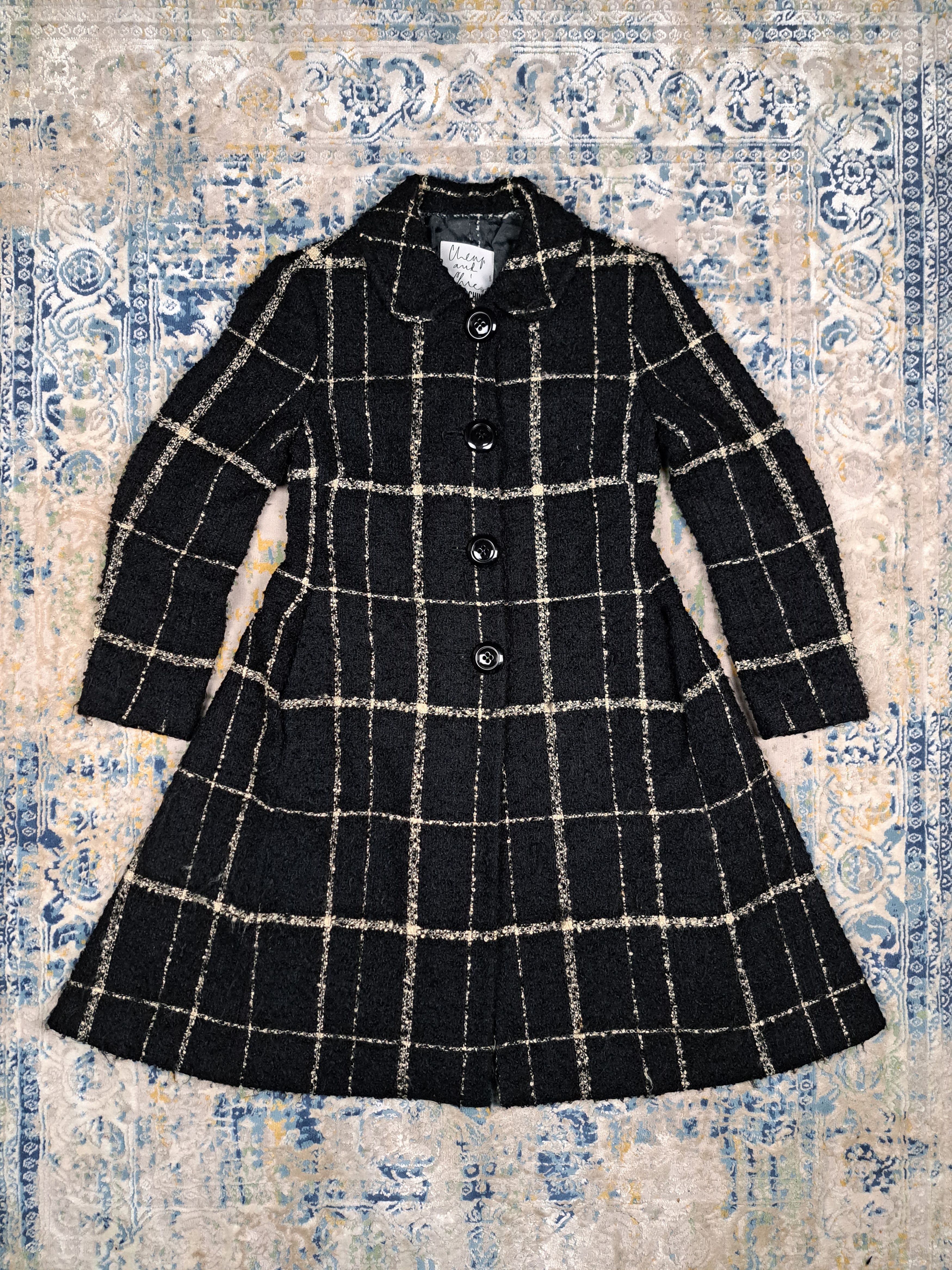 Moschino Moschino Archive Mohair Checked Coat Avant Garde Luxury Size M / US 6-8 / IT 42-44 - 1 Thumbnail