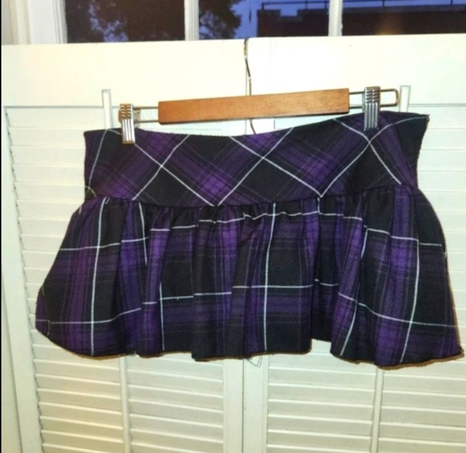 Lip Service Vintage Lip Service Mini Gothic Plaid Skirt Size 42" / US 20 - 1 Thumbnail