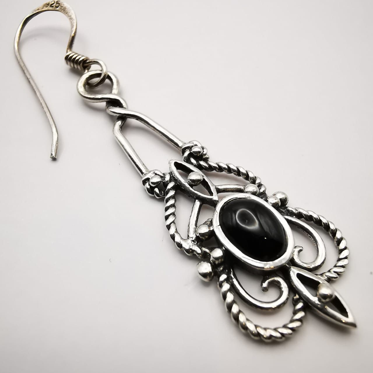 Vintage Vintage Women's Earrings 925 Sterling Silver, Jewelry, Onyx Size ONE SIZE - 6 Thumbnail