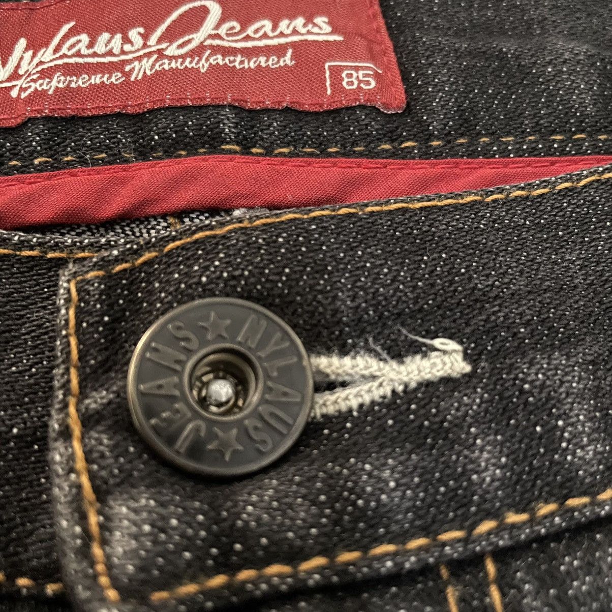 Japanese Brand Japanese Nylaus Jeans Faded Ripped Denim Slight Flared Pants Size US 33 - 5 Thumbnail