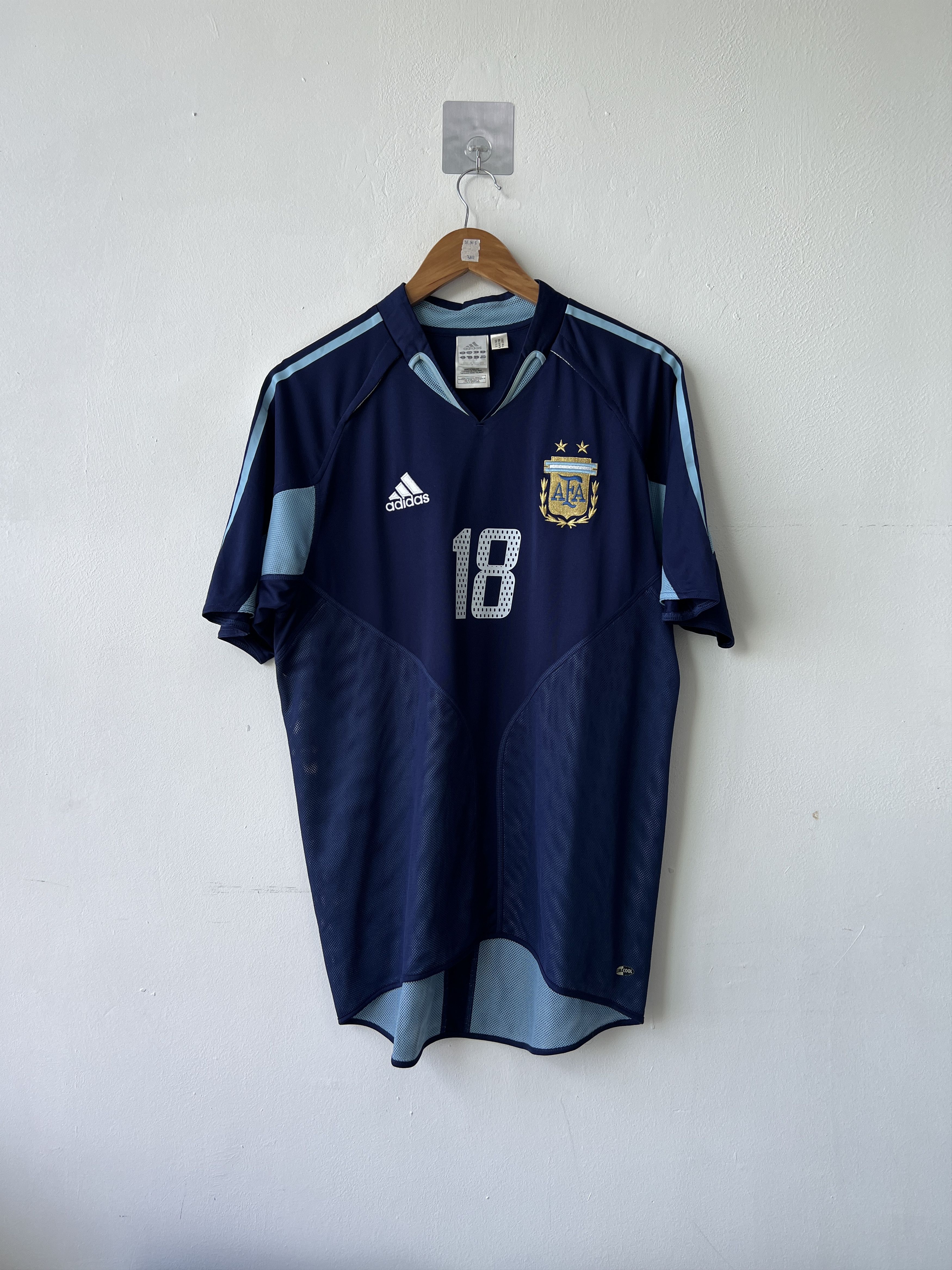 Adidas (M) Argentina 2004-05 Away Kit Messi #18 Size US M / EU 48-50 / 2 - 2 Thumbnail