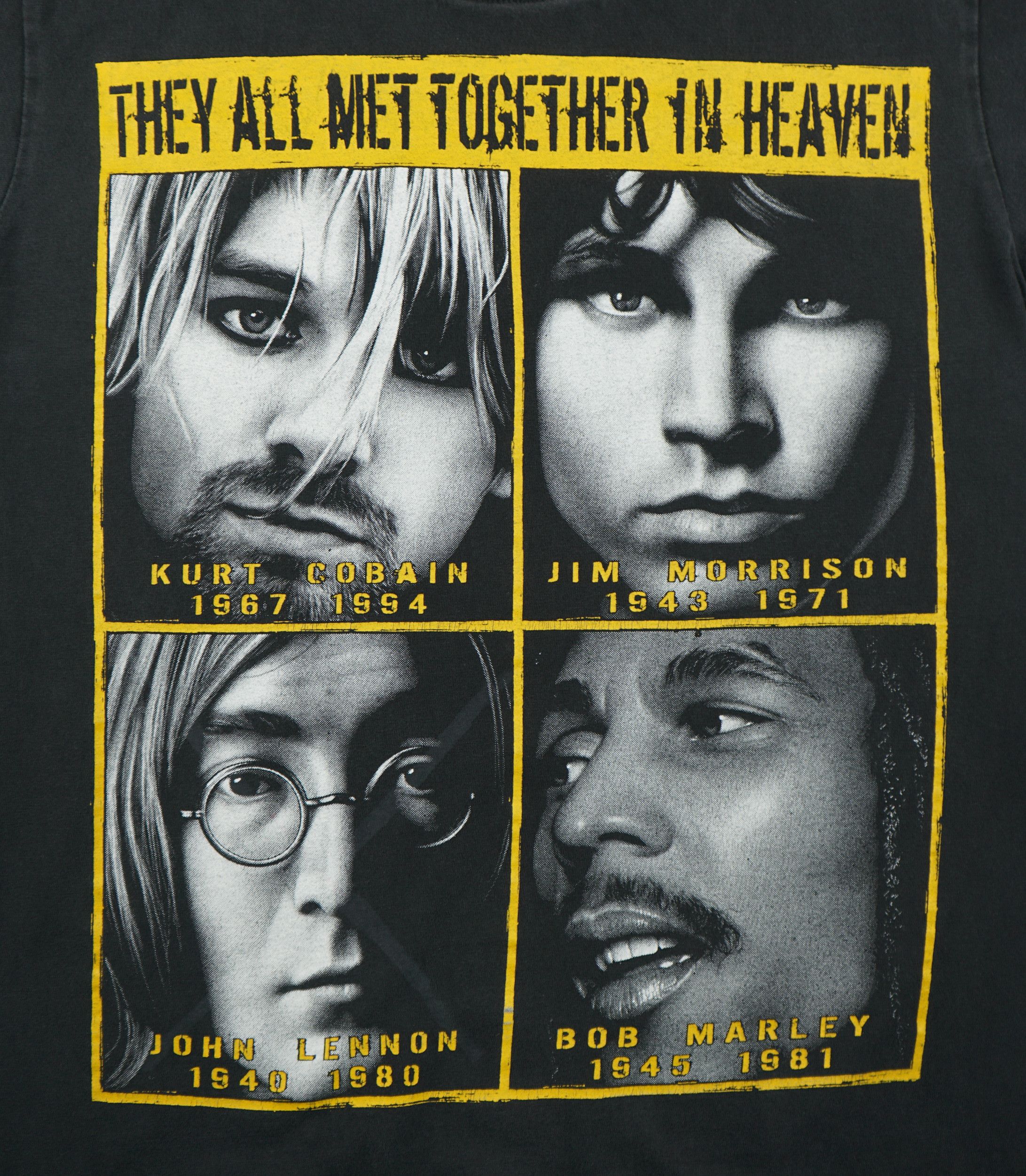 Band Tees × Vintage Vintage Cobain Morrison Lennon Marley T Shirt Size US S / EU 44-46 / 1 - 2 Thumbnail