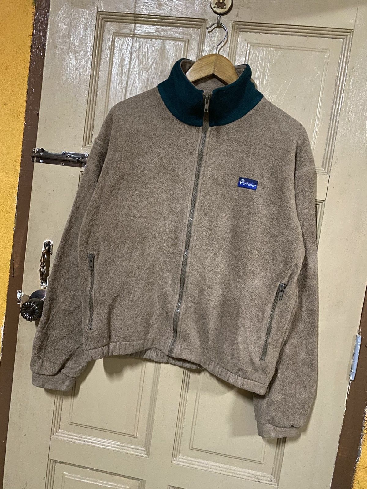 Penfield Vintage Penfield USA Polar Fleece Jacket - Tan & Green Size US M / EU 48-50 / 2 - 2 Thumbnail