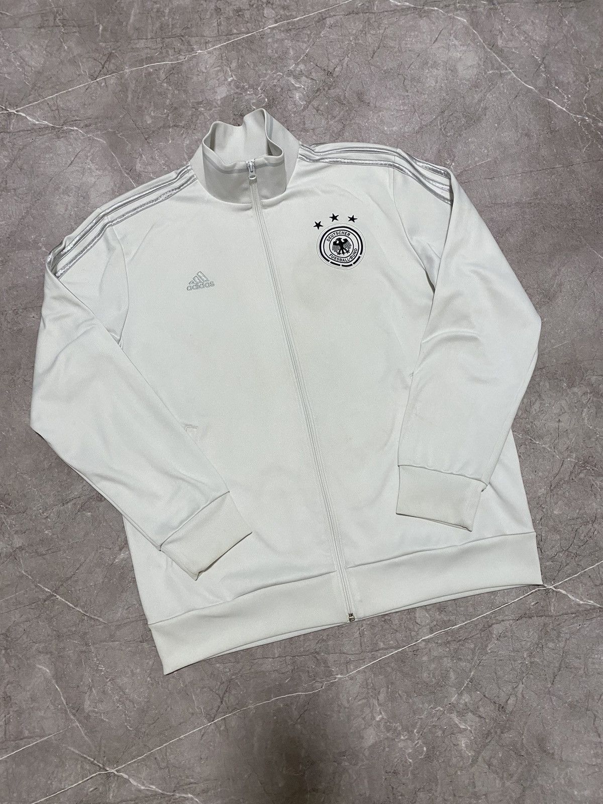 Adidas Vintage Adidas Deutschland Germany Soccer Hoodie Full Zip Size US L / EU 52-54 / 3 - 2 Thumbnail