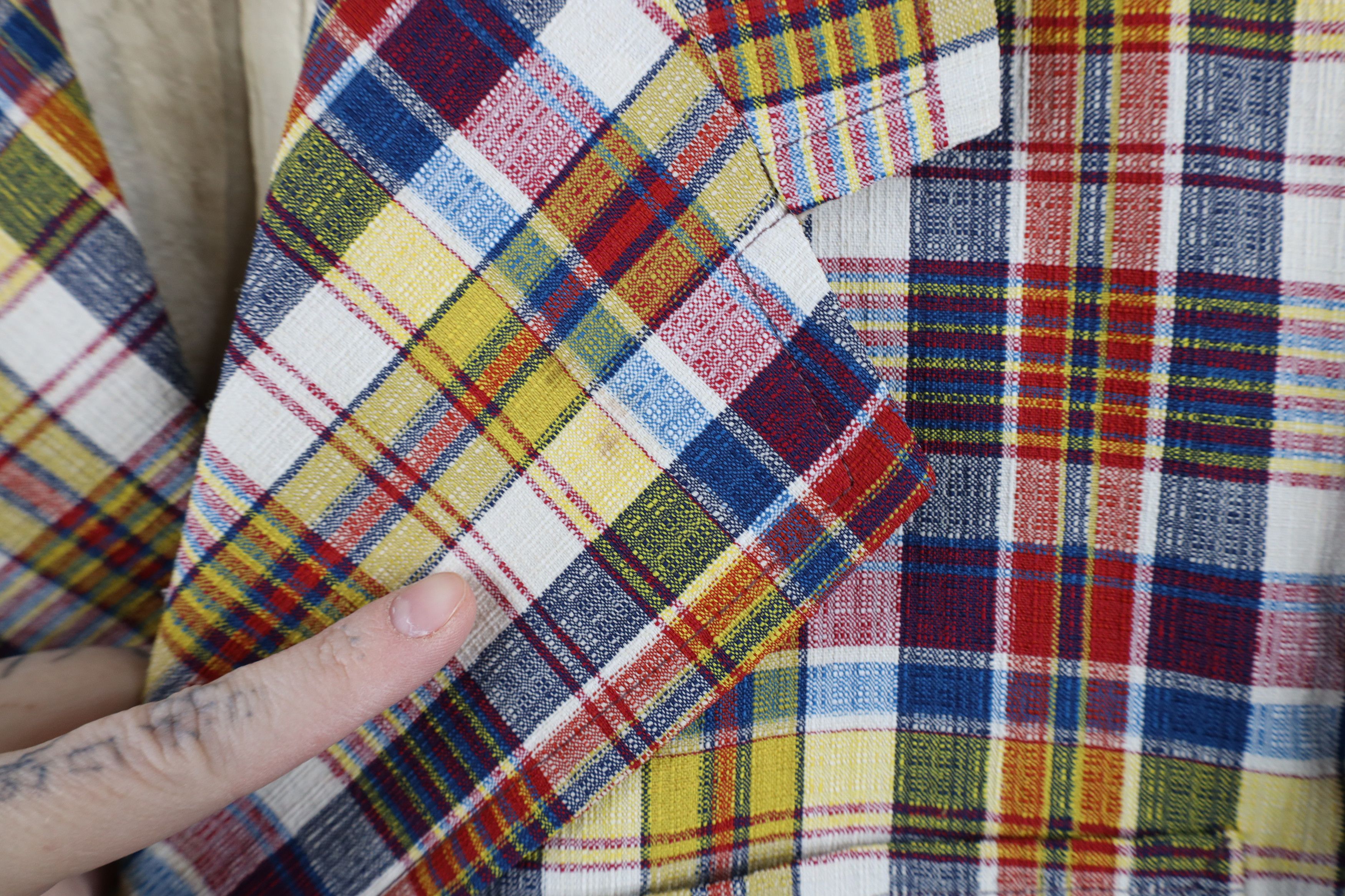 Vintage Vintage 70s Rockabilly Plaid 3 Button Blazer Suit Jacket USA Size US L / EU 52-54 / 3 - 8 Thumbnail