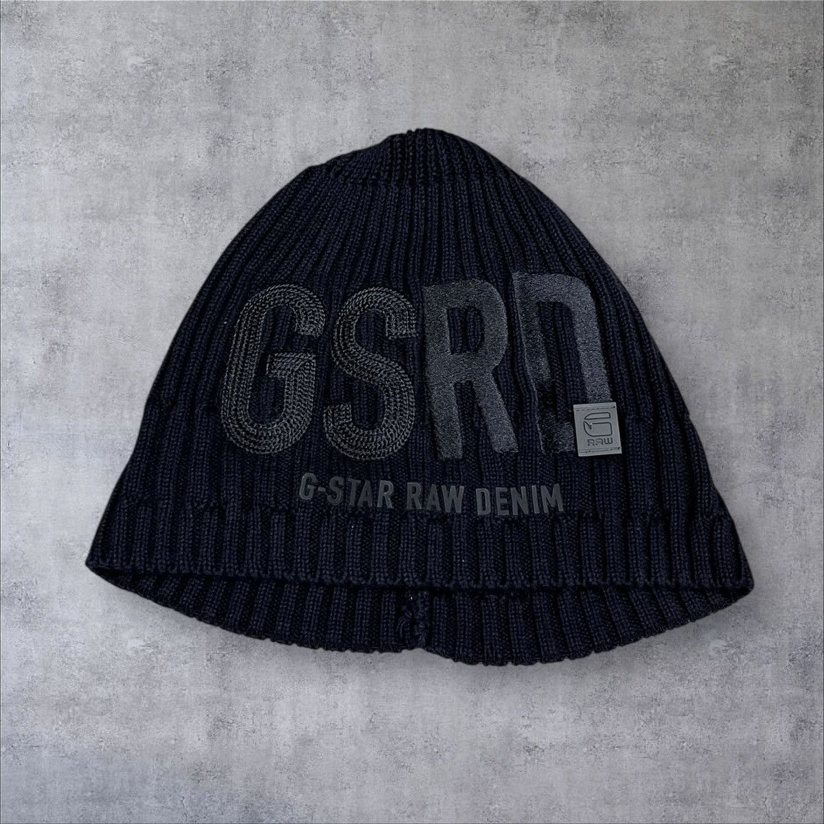 G-Star Rare G-STAR Raw GSRD Hatch Knit Beanie Grunge Black Size ONE SIZE - 2 Thumbnail