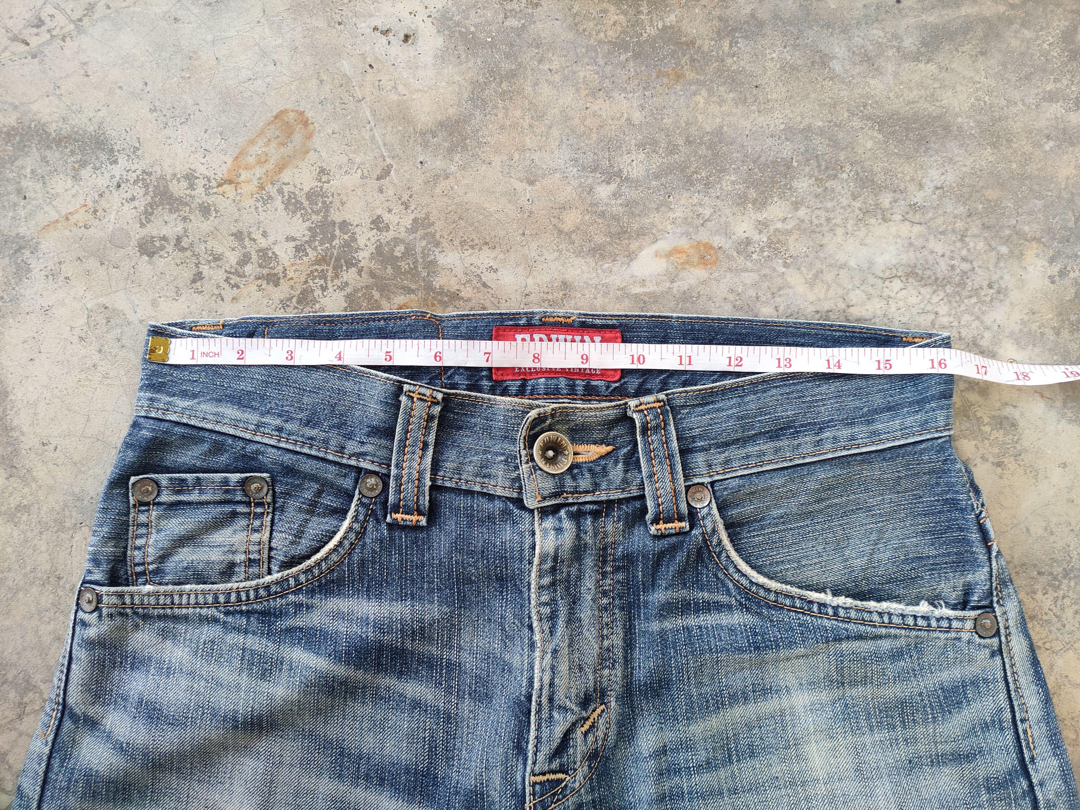 Edwin # VINTAGE DISTRESSED EDWIN FADED BLUE JEANS PANTS Size US 32 / EU 48 - 6 Thumbnail