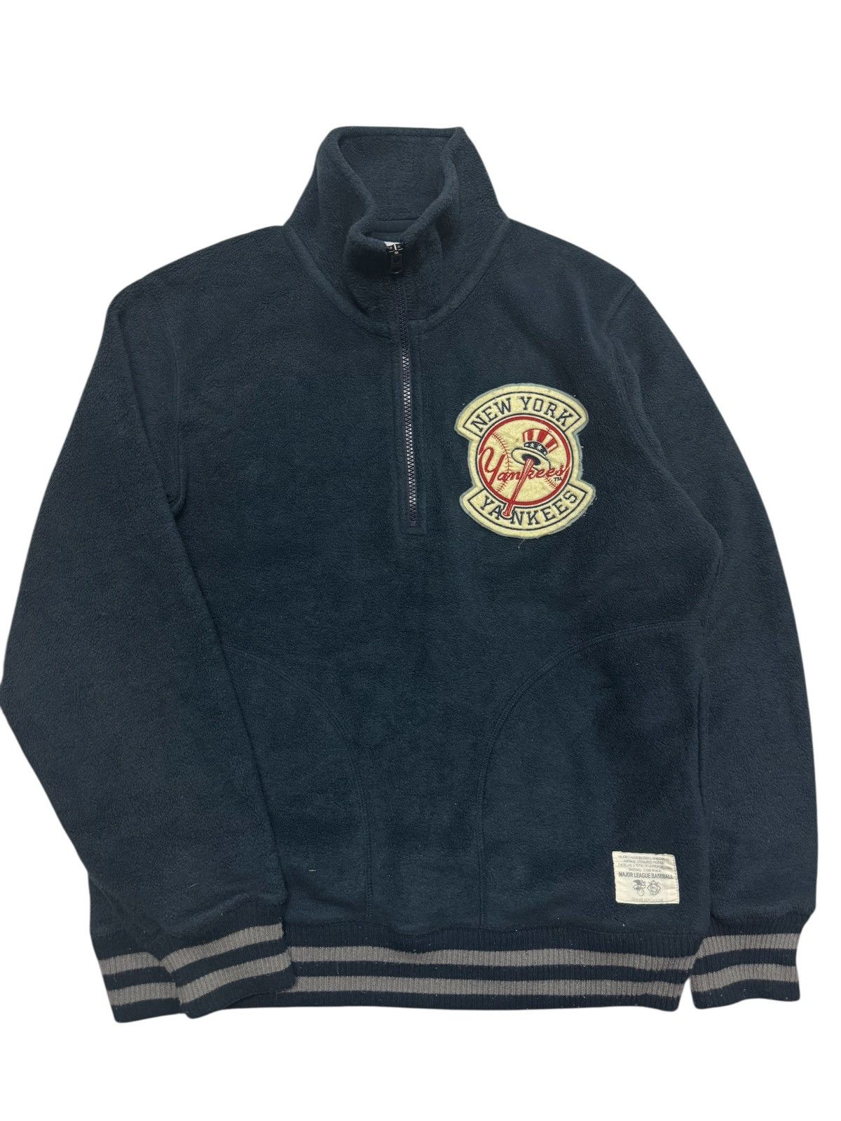 New York Yankees 💥90s STYLE💥VINTAGE 2007s MLB X UNIQLO HALFZIPPER SWEATER Size US L / EU 52-54 / 3 - 2 Thumbnail