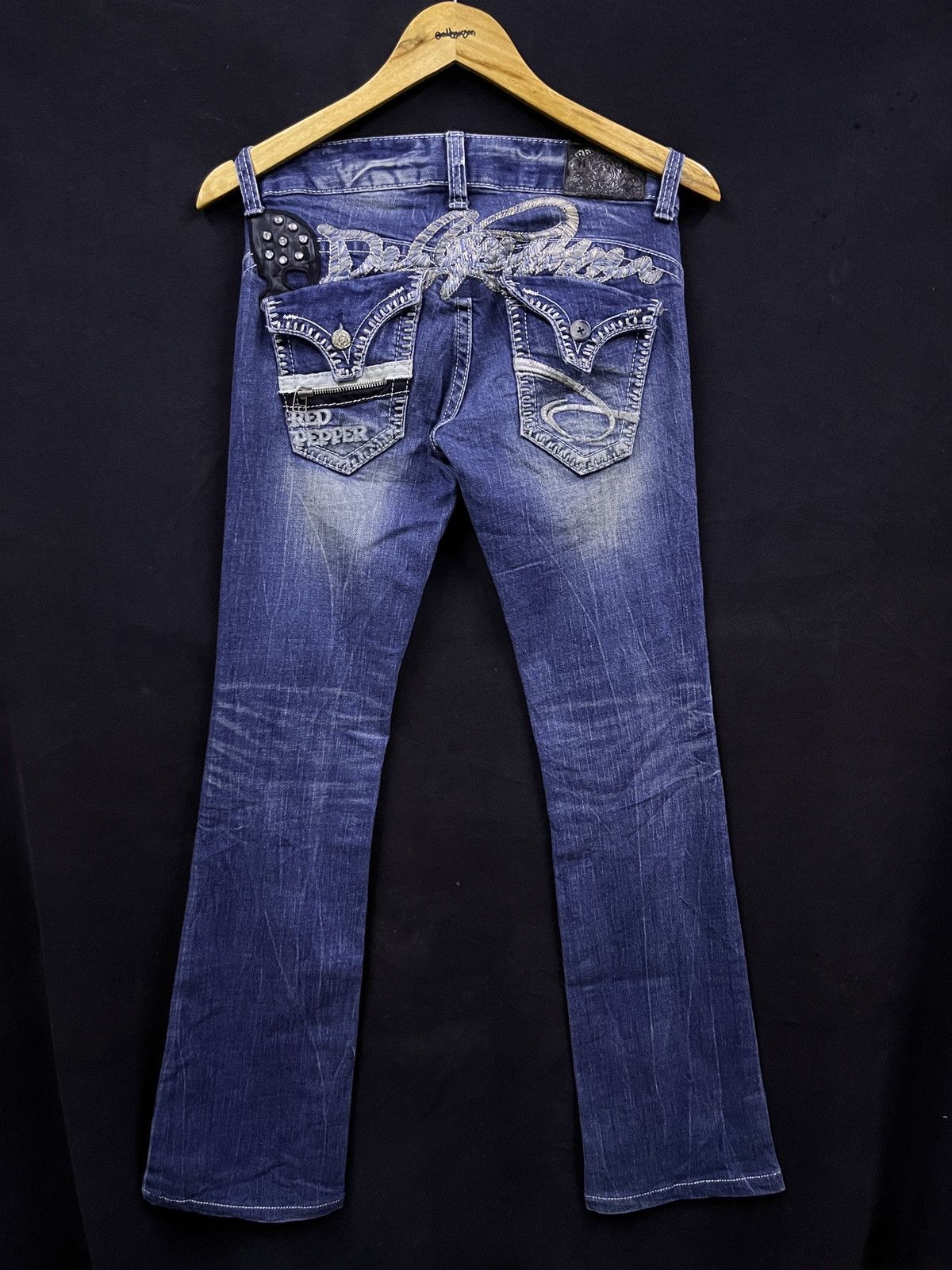 Vintage VINTAGE GOTHIC PUNK Y2K WOMEN RED PEPPER PANTS JEANS Size 31" - 1 Thumbnail