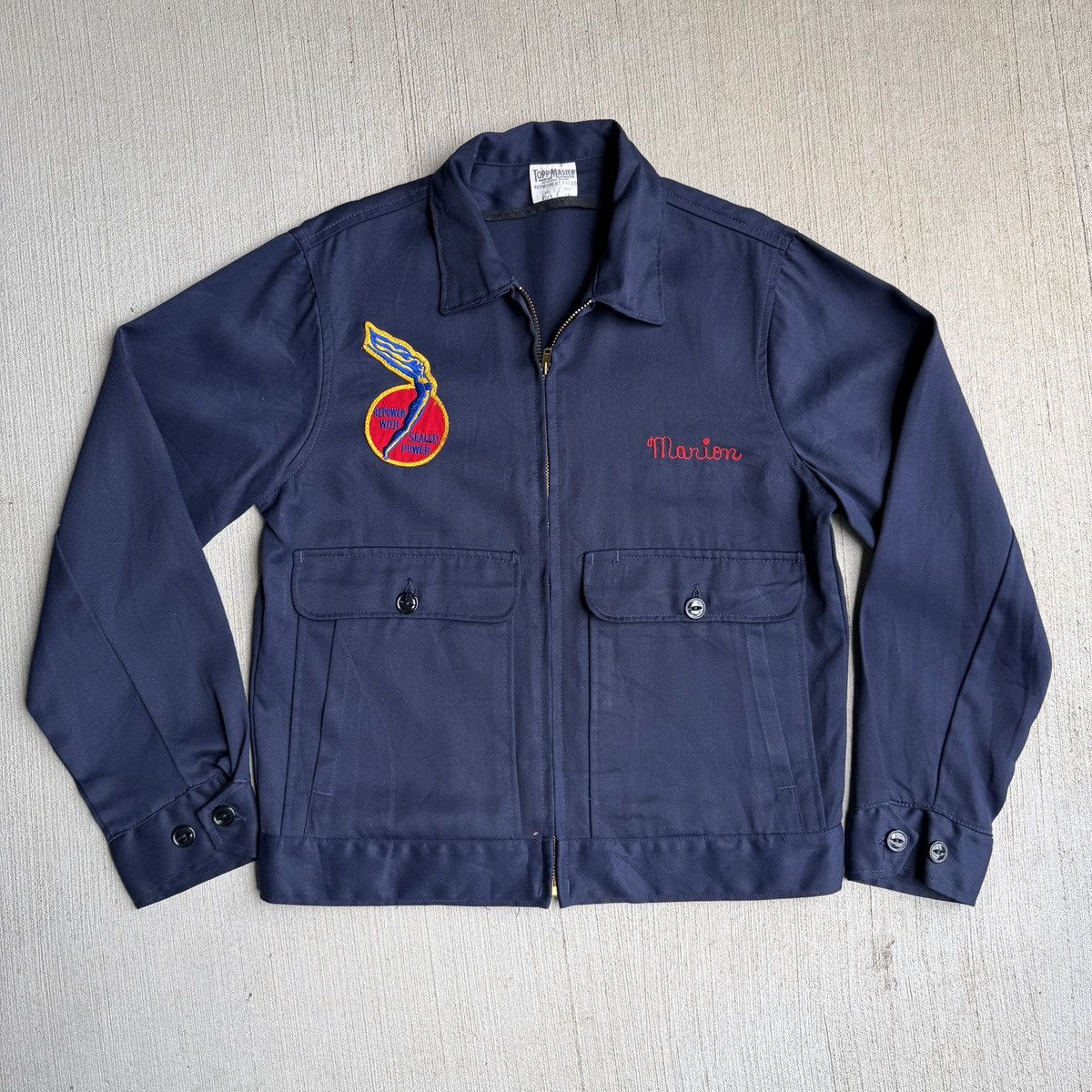 Vintage Vintage 1960s Chain Stitched ToppMaster Work Jacket Size US S / EU 44-46 / 1 - 1 Thumbnail