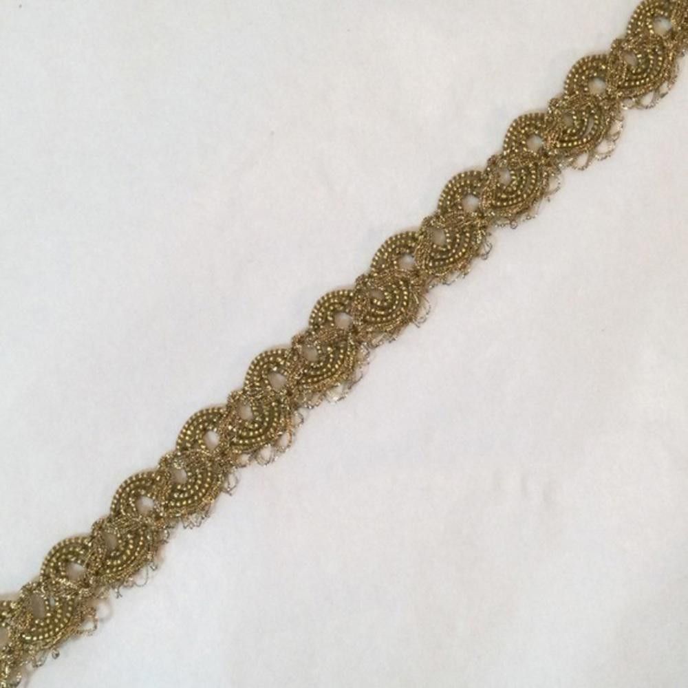Designer Lacy Gold Metallic Snake Braid - 18 Yards Size ONE SIZE - 1 Thumbnail