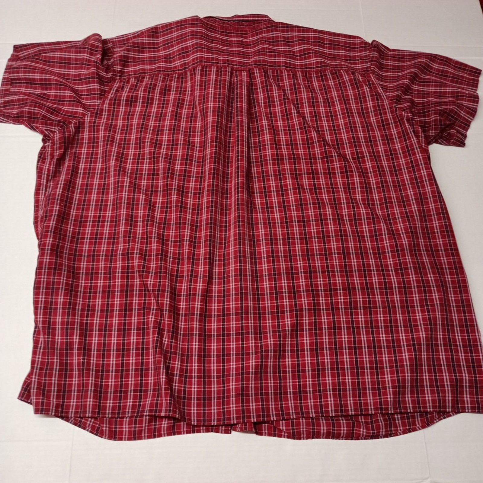 Other Harbor Bay Shirt Men’s 5XL Red Checkered Short Button Down Size US XXL / EU 58 / 5 - 7 Thumbnail