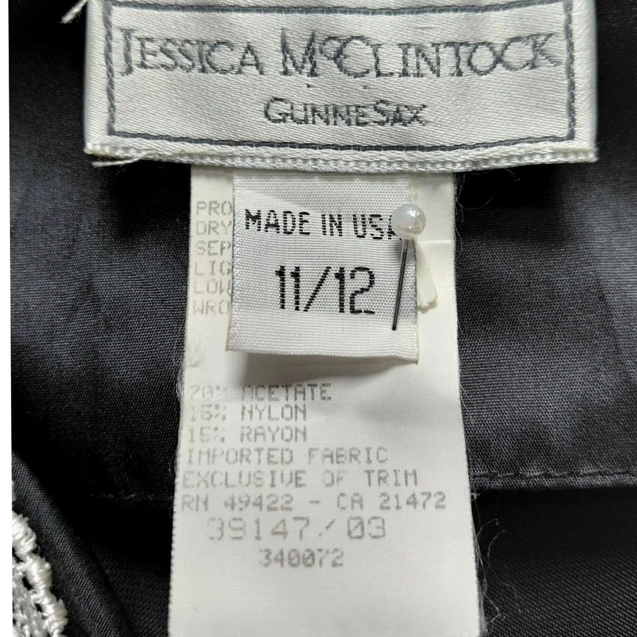 Jessica McClintock Jessica McClintock Lace Trim Dress Solid Sleeveless Knee Length Black Size 11/12 V-Neck Tank Dress Formal Party/Cocktail Women Mens? Size L / US 10 / IT 46 - 5 Thumbnail