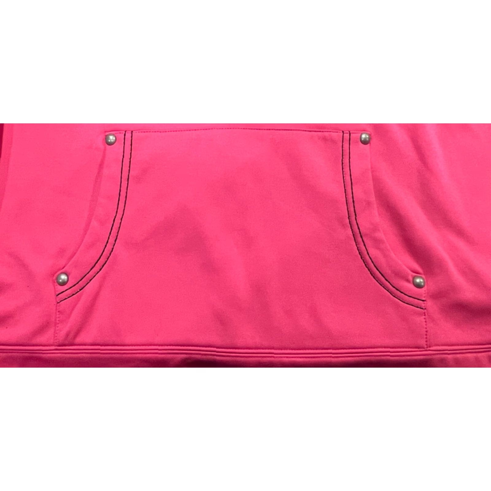 Ariat Ariat Tek Hoodie Womens XL Pink Cold Series Rivet Pocket Hood V Neck Logo Thumb Hoodie Women L Pink Size L / US 10 / IT 46 - 3 Thumbnail