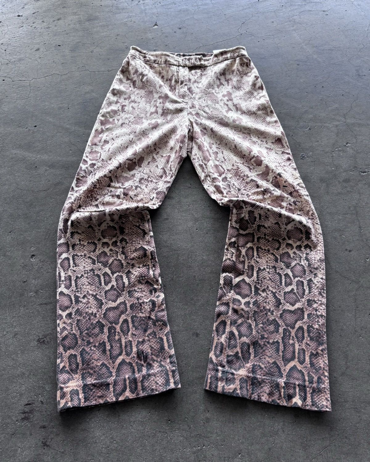 If Six Was Nine × Japanese Brand × Le Grande Bleu (L.G.B.) Betty Banlay Ifsixwasnine Lgb Style Snake Skin Flared Pants Size US 29 - 1 Thumbnail