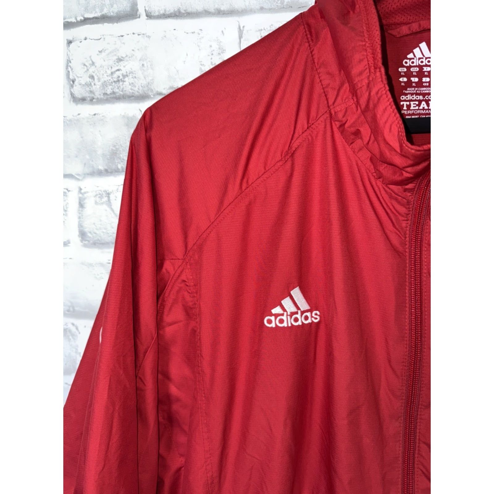 Adidas NWT adidas TEAM PERFORMANCE ClimaLite Windbreaker Jacket Soccer Mens XL Red Size US XL / EU 56 / 4 - 6 Thumbnail