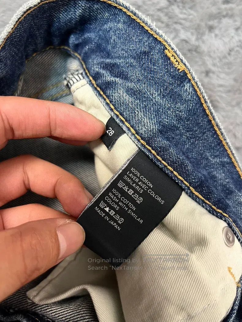 Celine Washed Blue Straight Leg Wide Leg Jeans