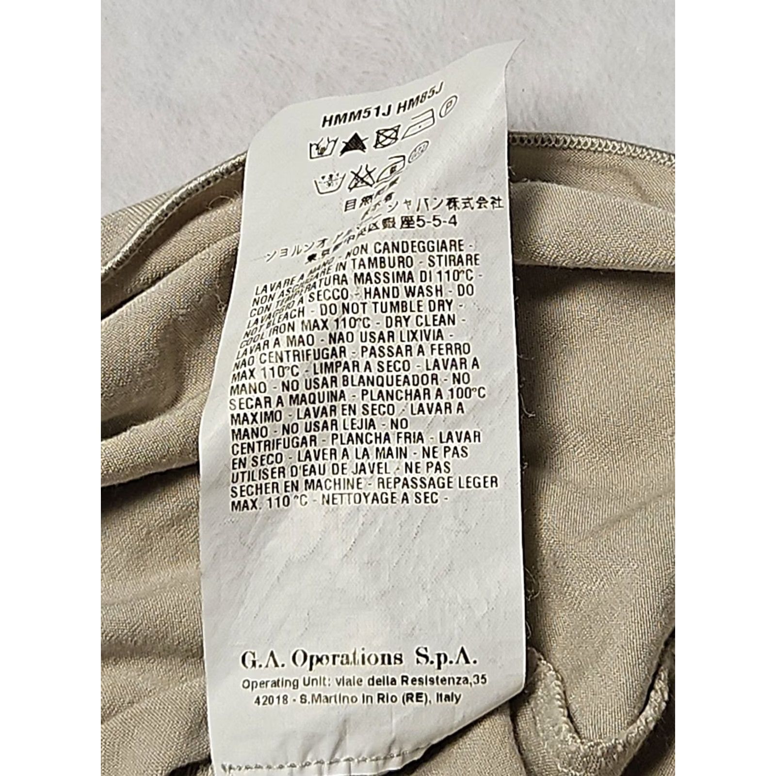 Armani Armani Collezioni Womens Blouse Regular Beige Viscose Stretch Short Sleeve Round Neck Pullover Size 12 Italy Designer Top Size XL / US 12-14 / IT 48-50 - 5 Thumbnail
