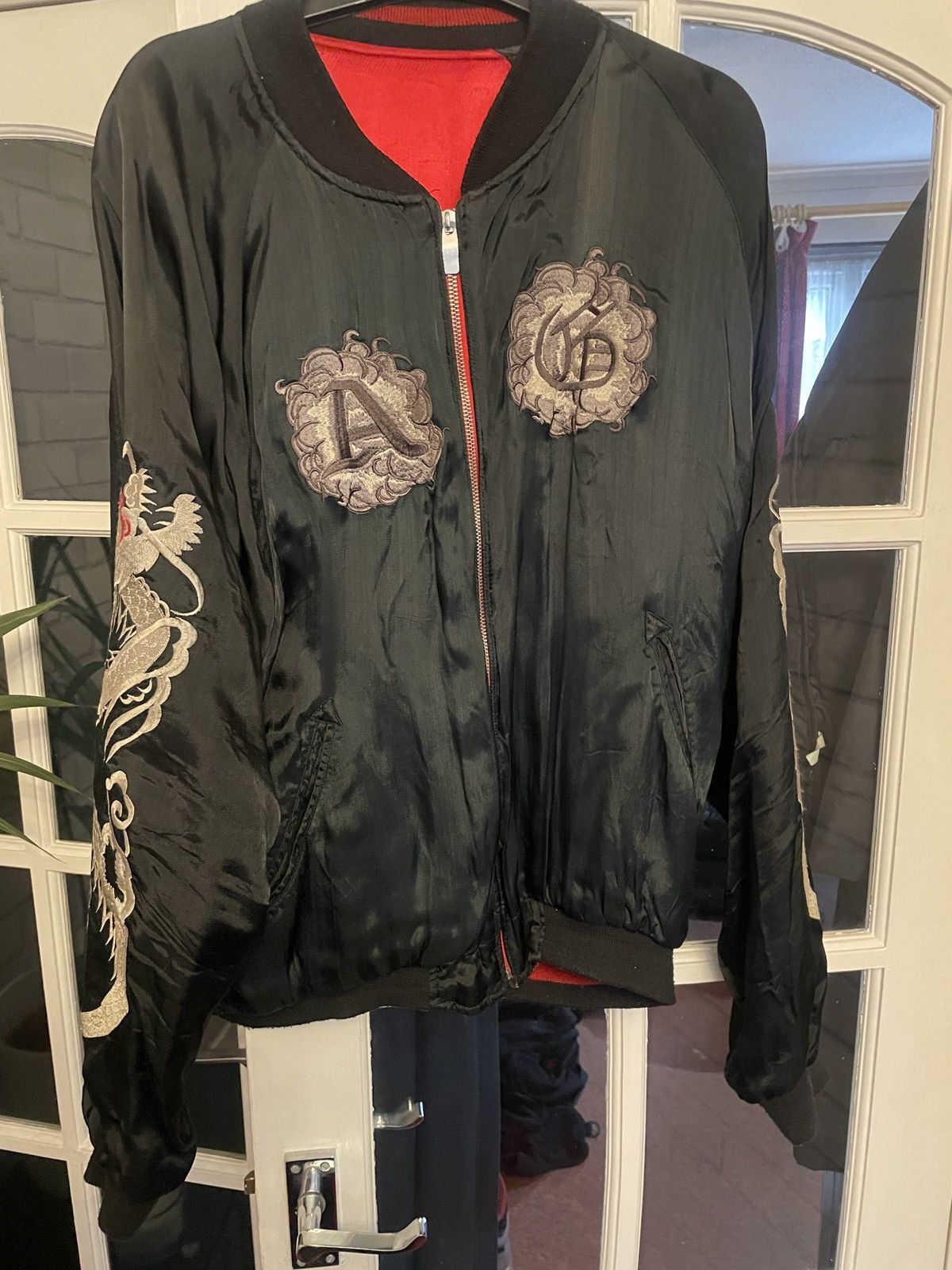 A&G Rock Amal Guessous Reversible Embroidered Sukajan Bomber Jacket Size US M / EU 48-50 / 2 - 1 Thumbnail