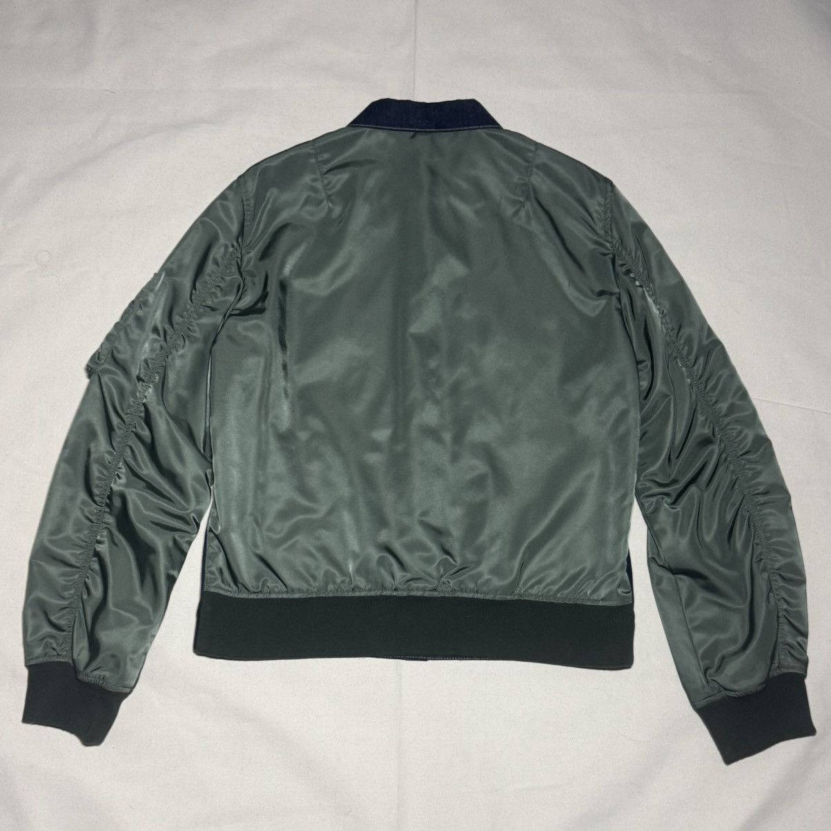 Alexander McQueen Alexander McQueen MA-1 Sleeve Denim Jacket Size US L / EU 52-54 / 3 - 3 Thumbnail