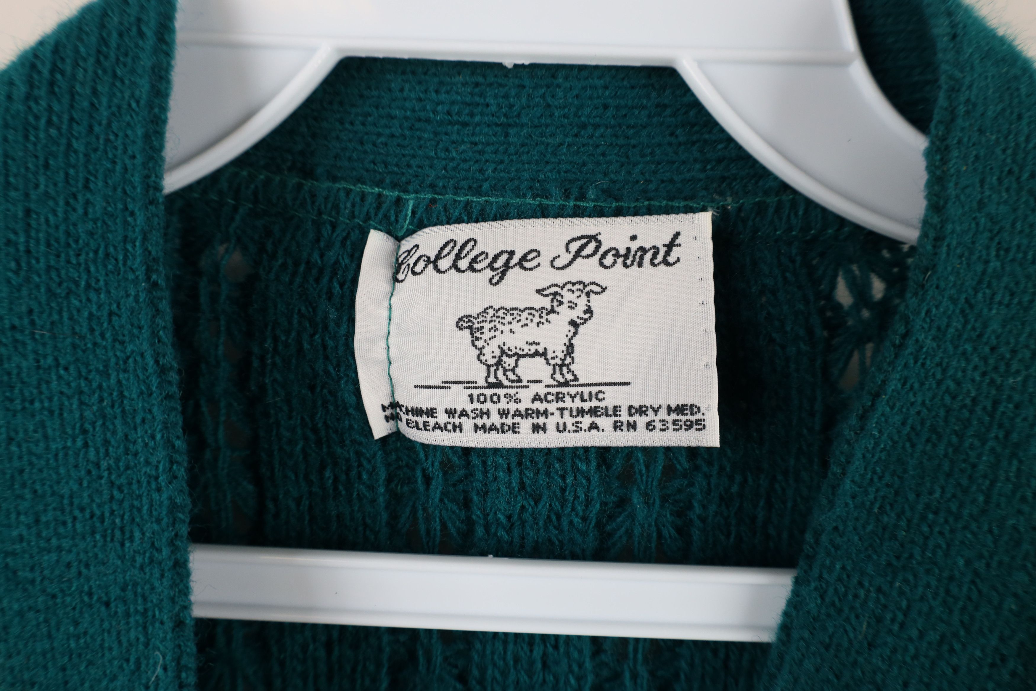 Vintage Vintage 70s Streetwear Cable Knit Cardigan Sweater Vest USA Size L / US 10 / IT 46 - 6 Thumbnail