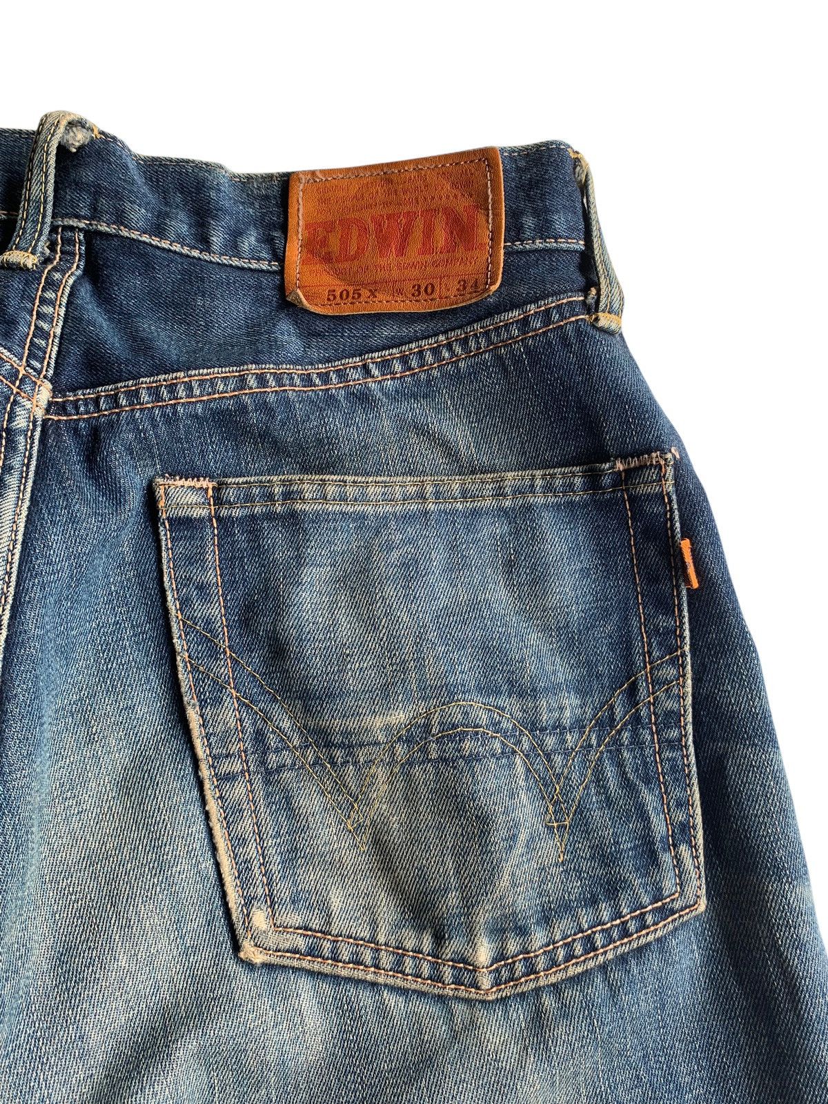 Edwin × Kapital × Vintage VINTAGE EDWIN 505X SELVEDGE JAPANESE DISTRESSED DENIM Size US 29 - 15 Thumbnail