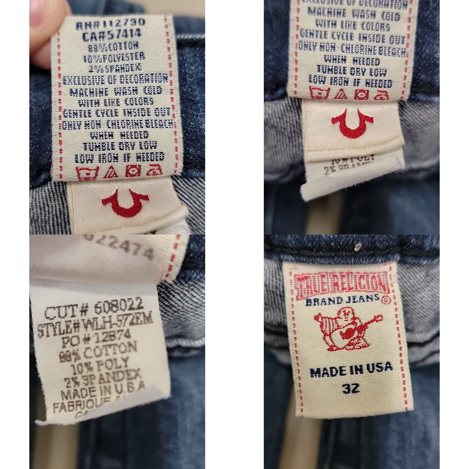 True Religion True Religion Jeans Women's Size 32 Billy Straight Leg Blue Denim Vintage: No, Regular Fit, 5-Pocket, Light Wash, Cotton Blend, 35x34.5 Size 24" / US 00 / IT 34 - 10 Thumbnail