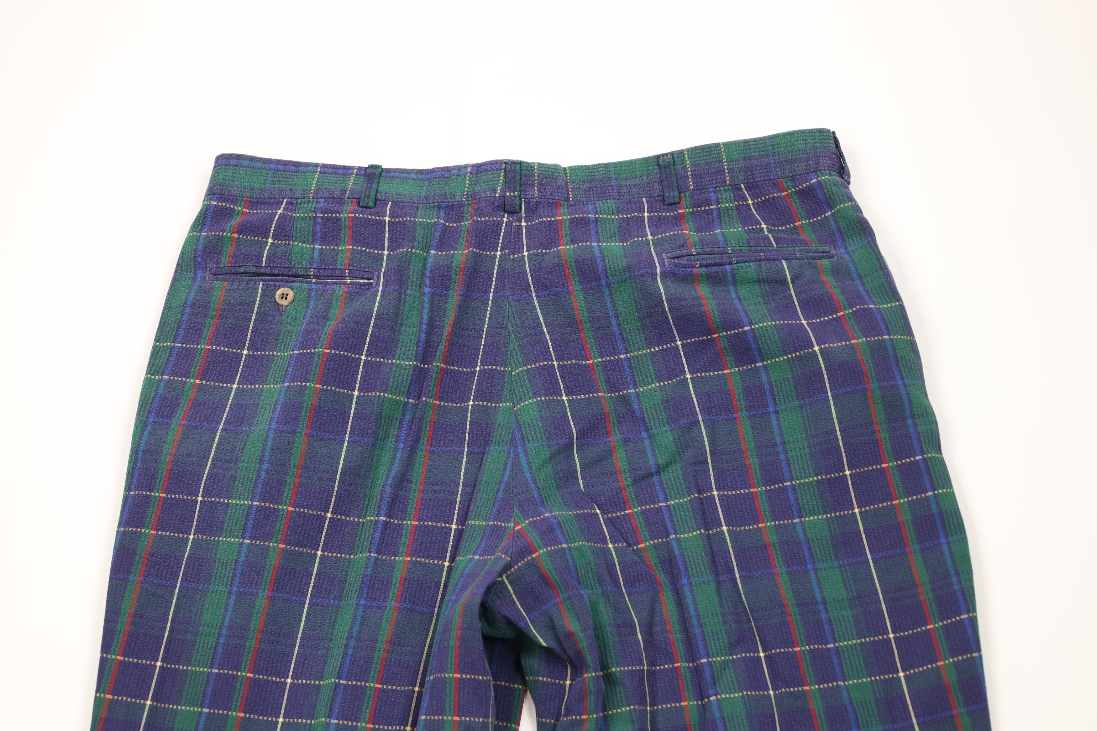 Orvis Vintage 70s Orvis Seersucker Wide Leg Chino Pants Plaid USA Size US 38 / EU 54 - 11 Thumbnail