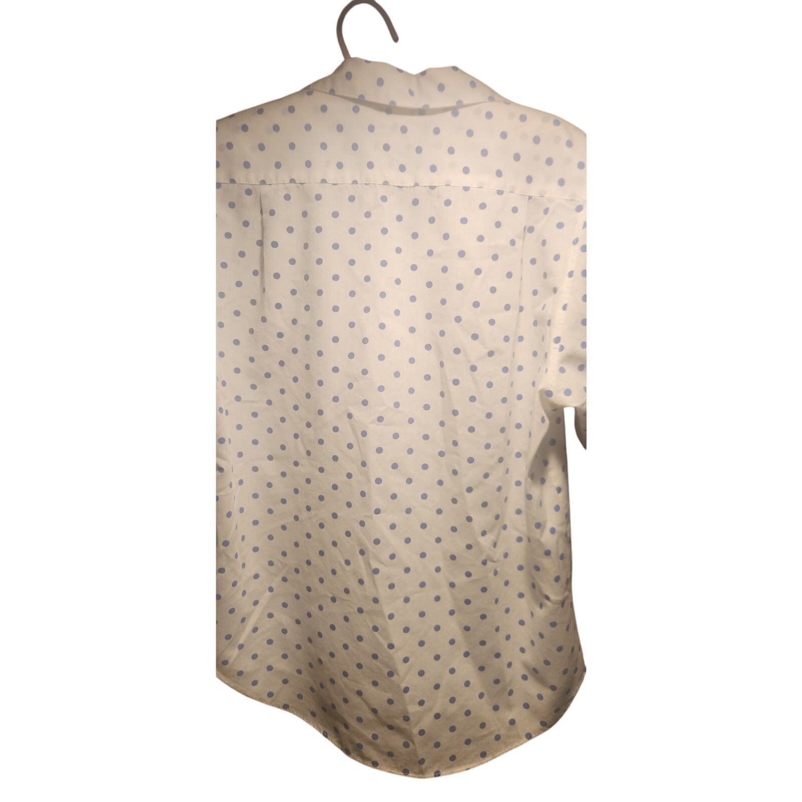 Trader Bay Vintage Trader Bay Womens 10 White Polka Dot Button shirt Size L / US 10 / IT 46 - 4 Thumbnail