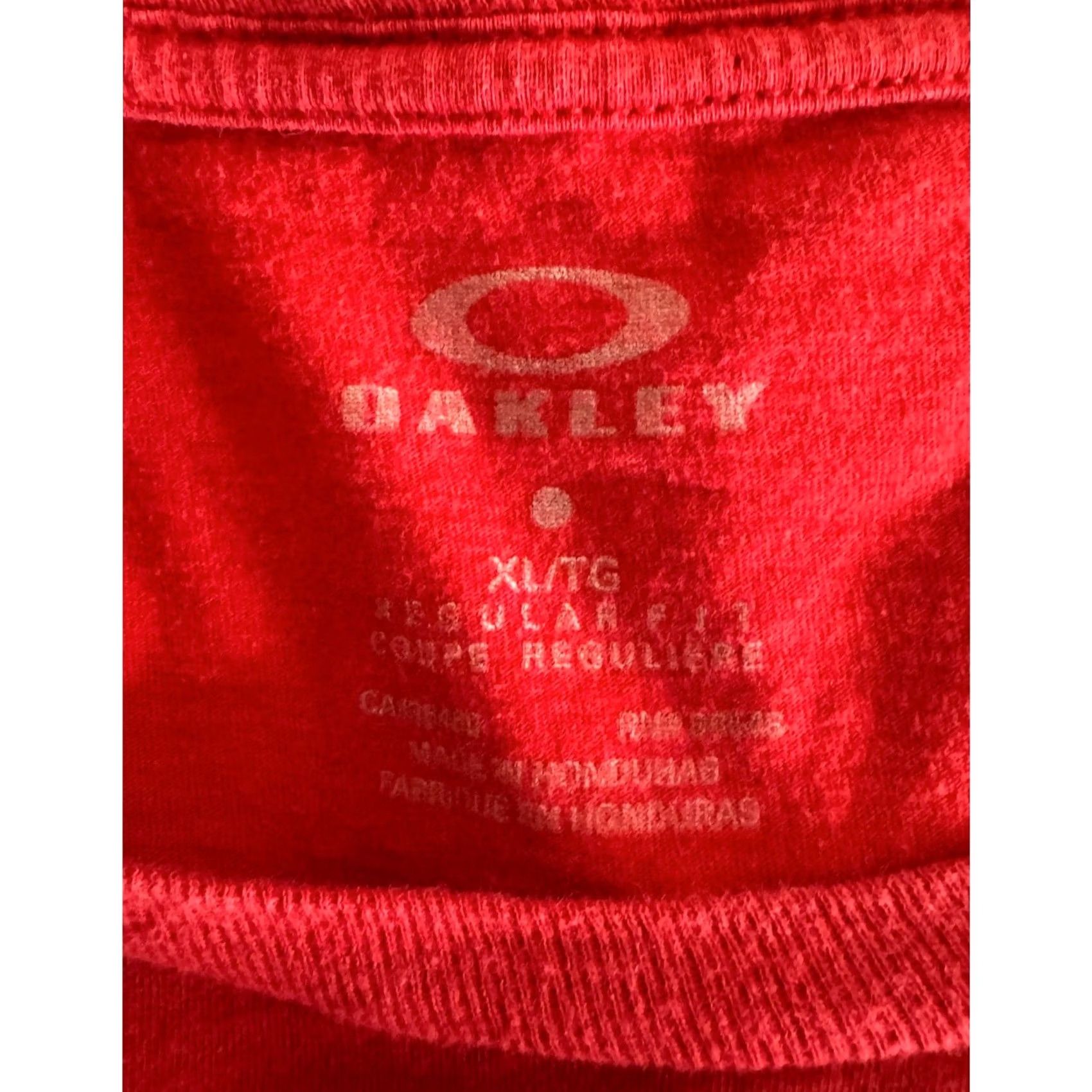 Oakley Oakley T-Shirt Men XL Red Graphic Print Short Sleeve Crew Neck Regular Fit Logo Breathable Jersey Cotton Casual Shirt Size US XL / EU 56 / 4 - 6 Thumbnail