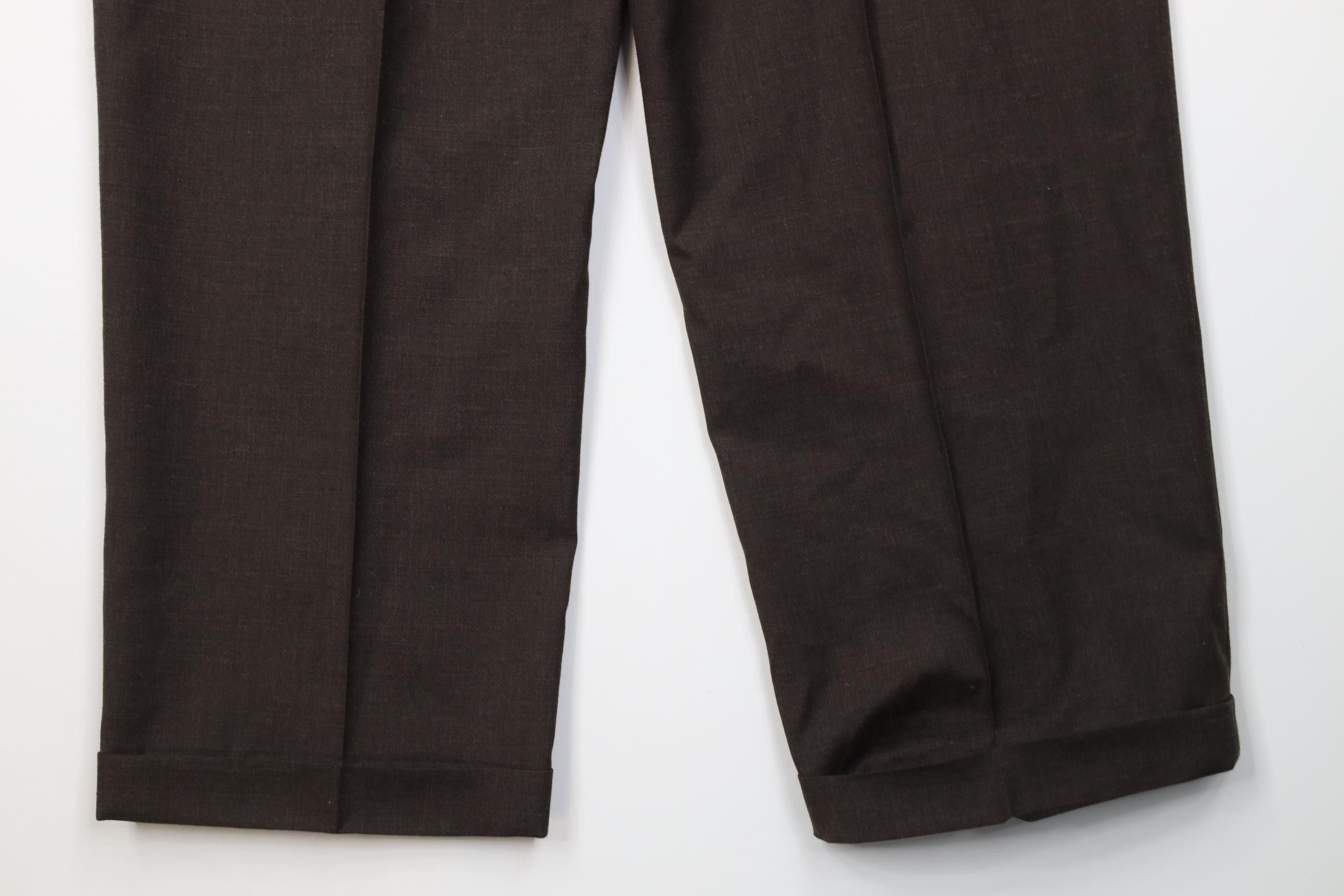 Vintage Vintage 90s Streetwear Knit Wide Leg Chino Pants Brown Size US 32 / EU 48 - 15 Thumbnail