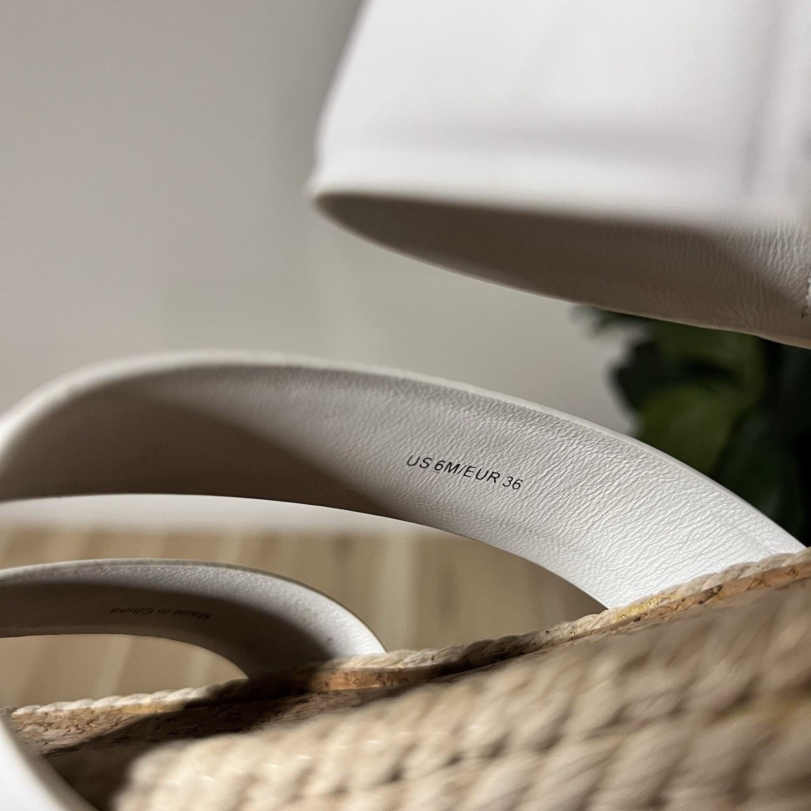 Other Vince Elian Leather Espadrille Sandal 6M White 36 EU Cork Size US 6 / IT 36 - 5 Thumbnail