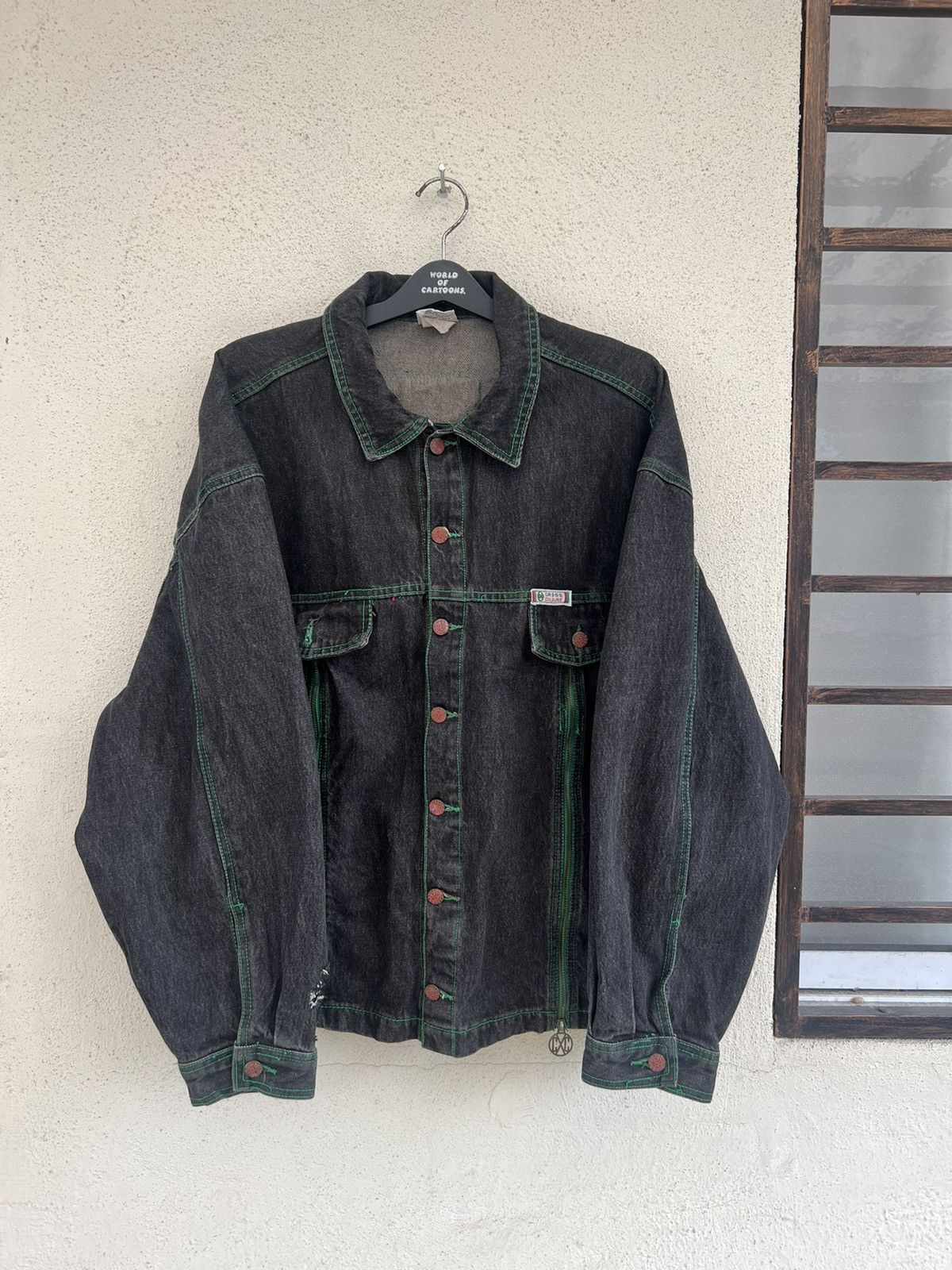 Cross Colours Vintage 90s Cross Colours Rips Fade Denim Oversized Jacket Size US XL / EU 56 / 4 - 6 Thumbnail