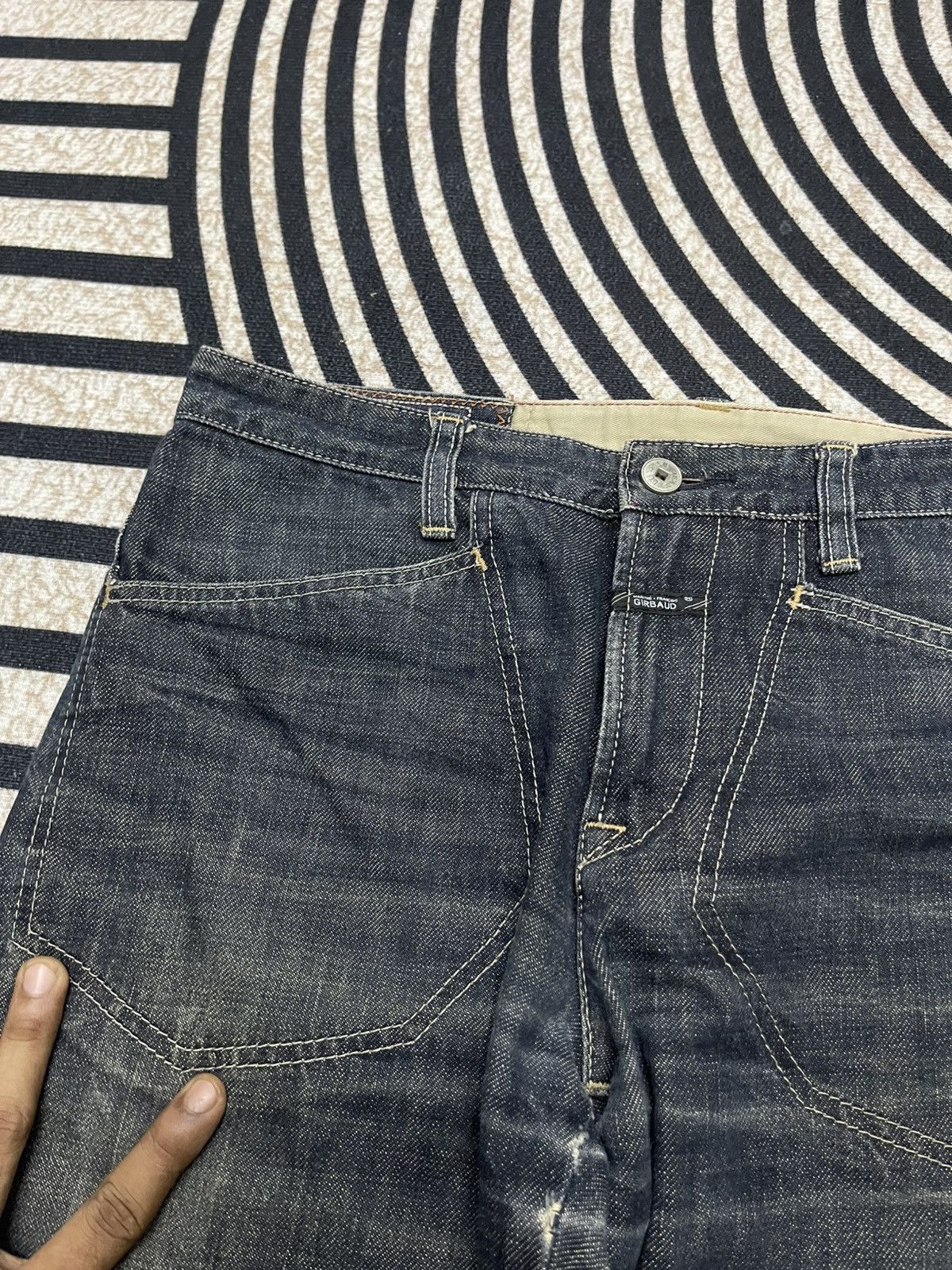 Marithe + Francois Girbaud 2000s MARITHE FRANCOIS GIRBAUD CURVED SIDEBONE JEANS RARE Size US 31 - 8 Thumbnail